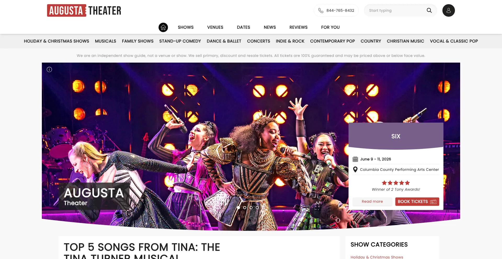 Augustatheatre.com Screenshot