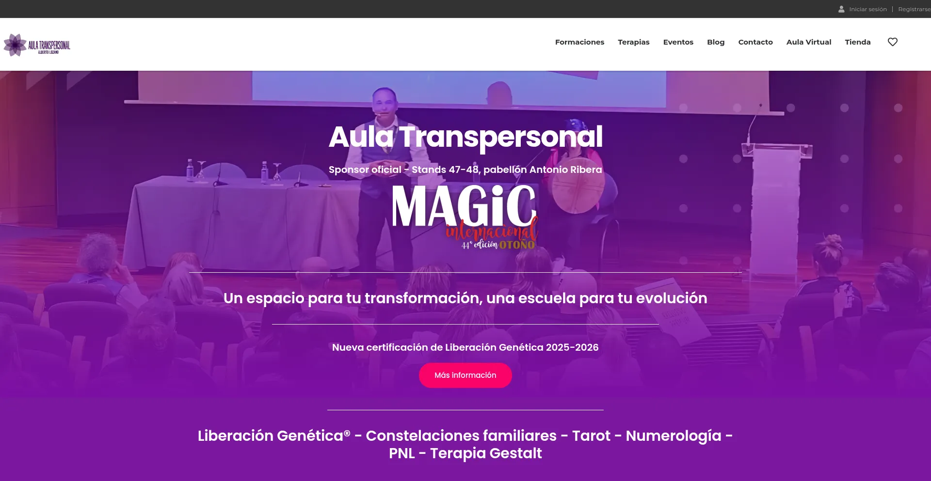 Aulatranspersonal.com Screenshot