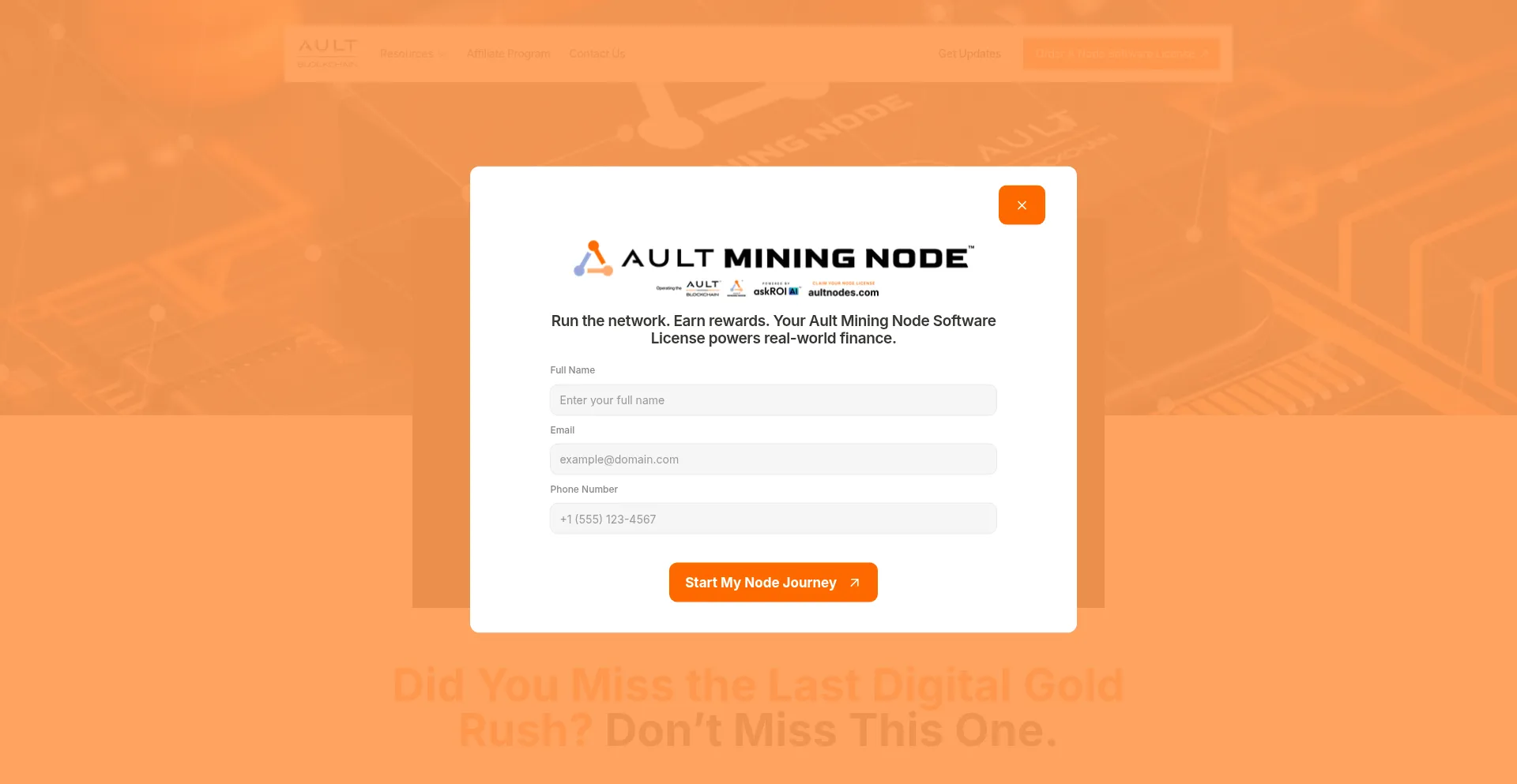 Website screenshot of Aultnodes.com