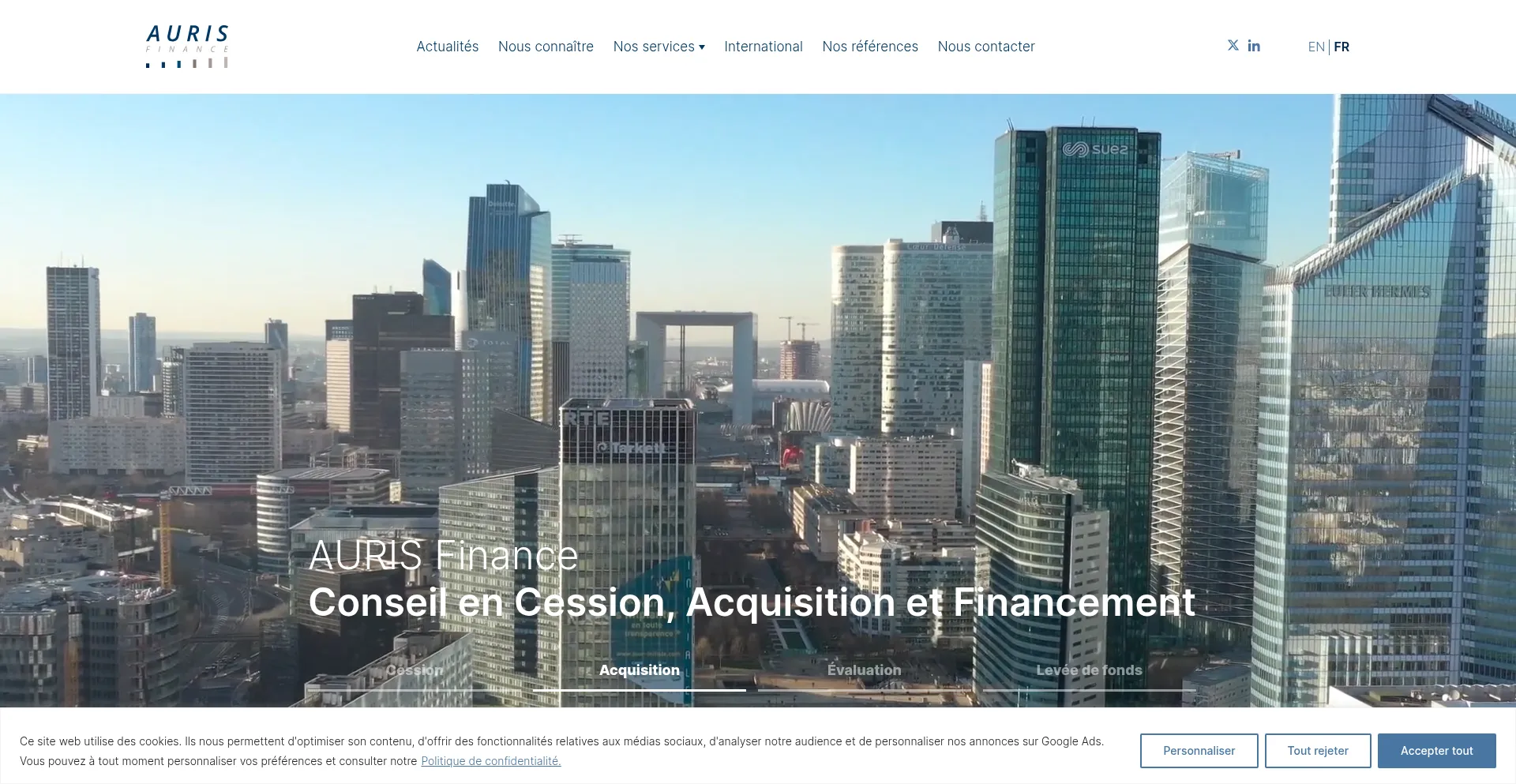 Website screenshot of Aurisfinance.com