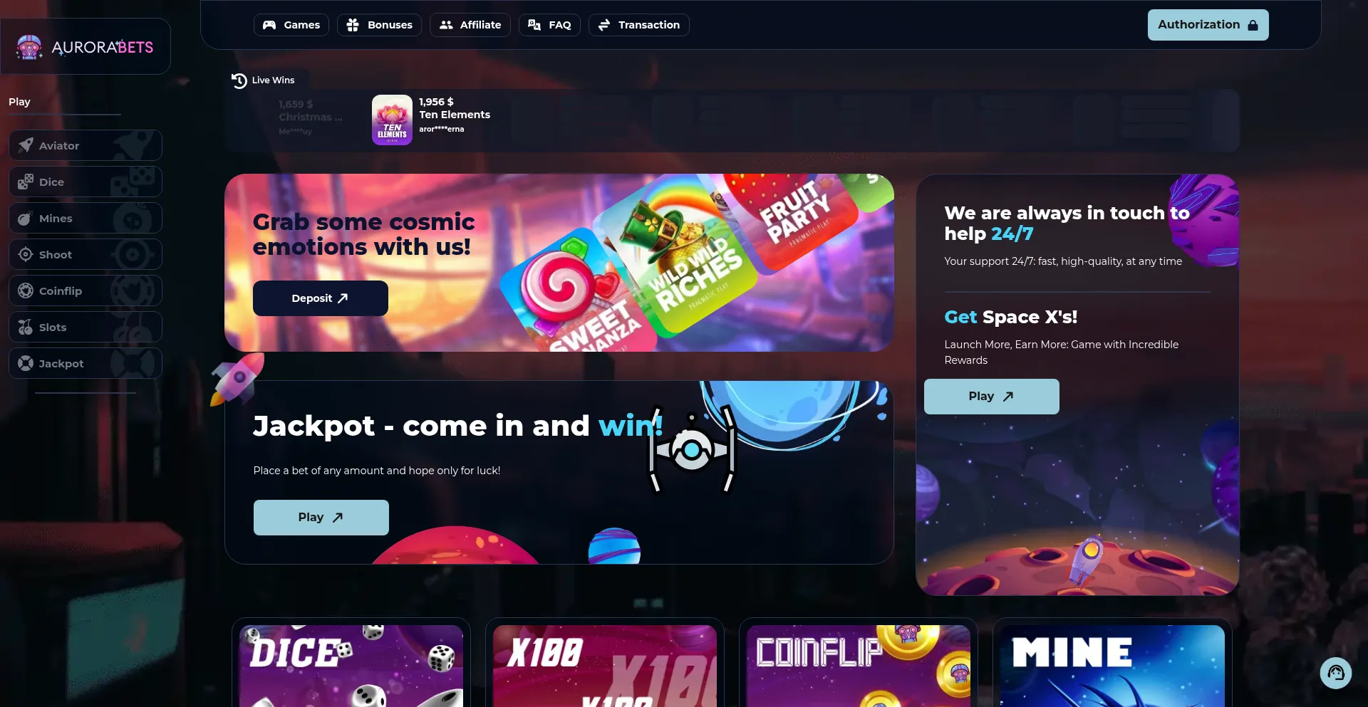 Aurorabets.net Screenshot