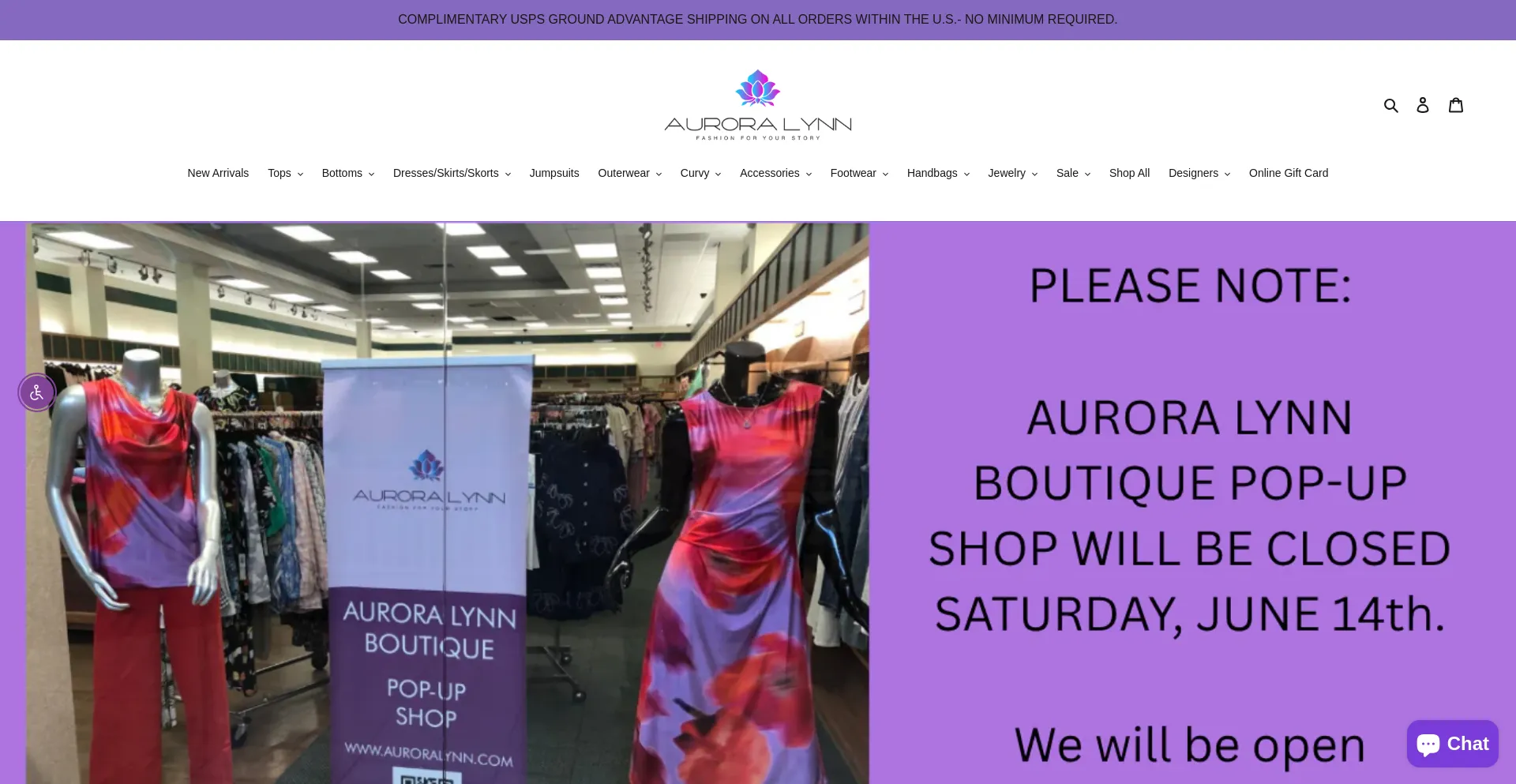 Website screenshot of Auroralynn.com