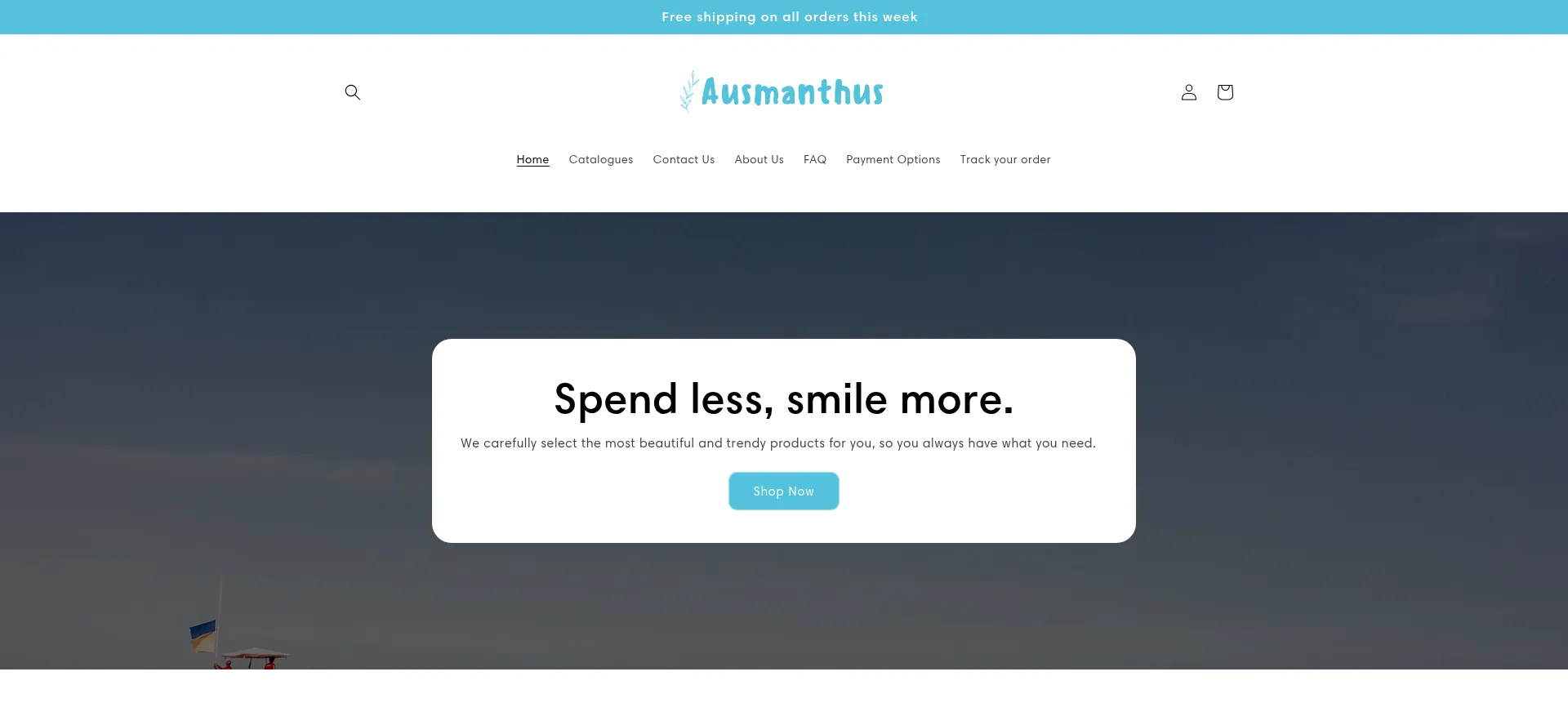 Website screenshot of Ausmanthus.com