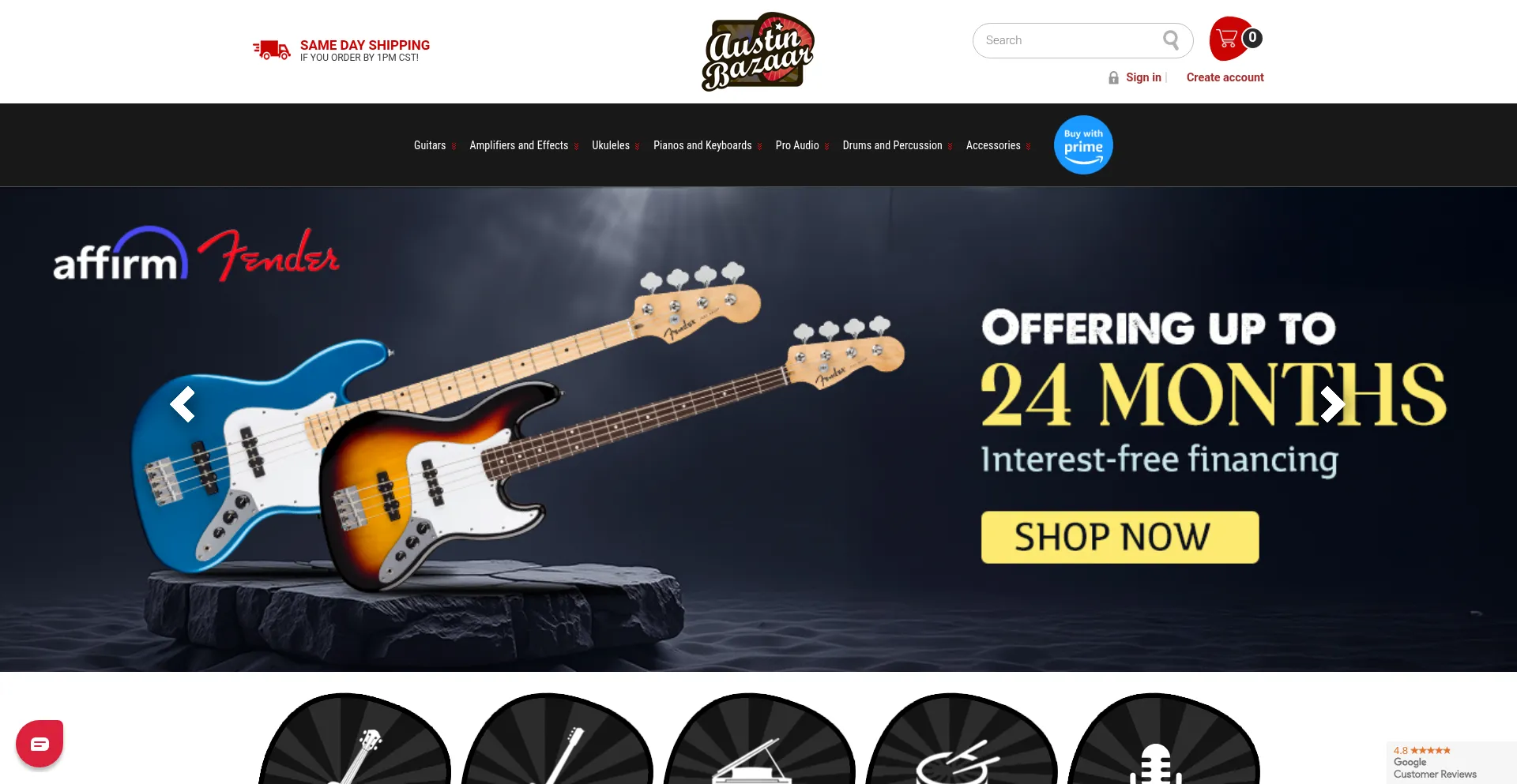 Website screenshot of Austinbazaar.com