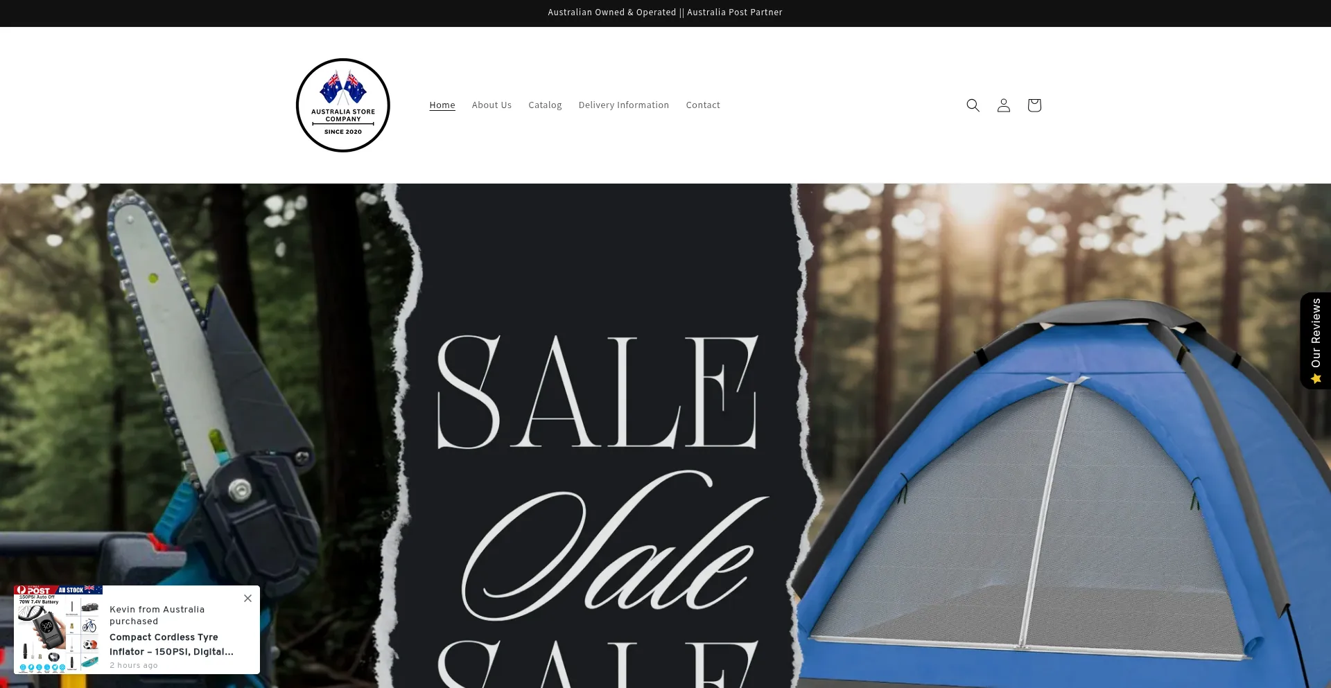 Website screenshot of Australiastorecompany.com