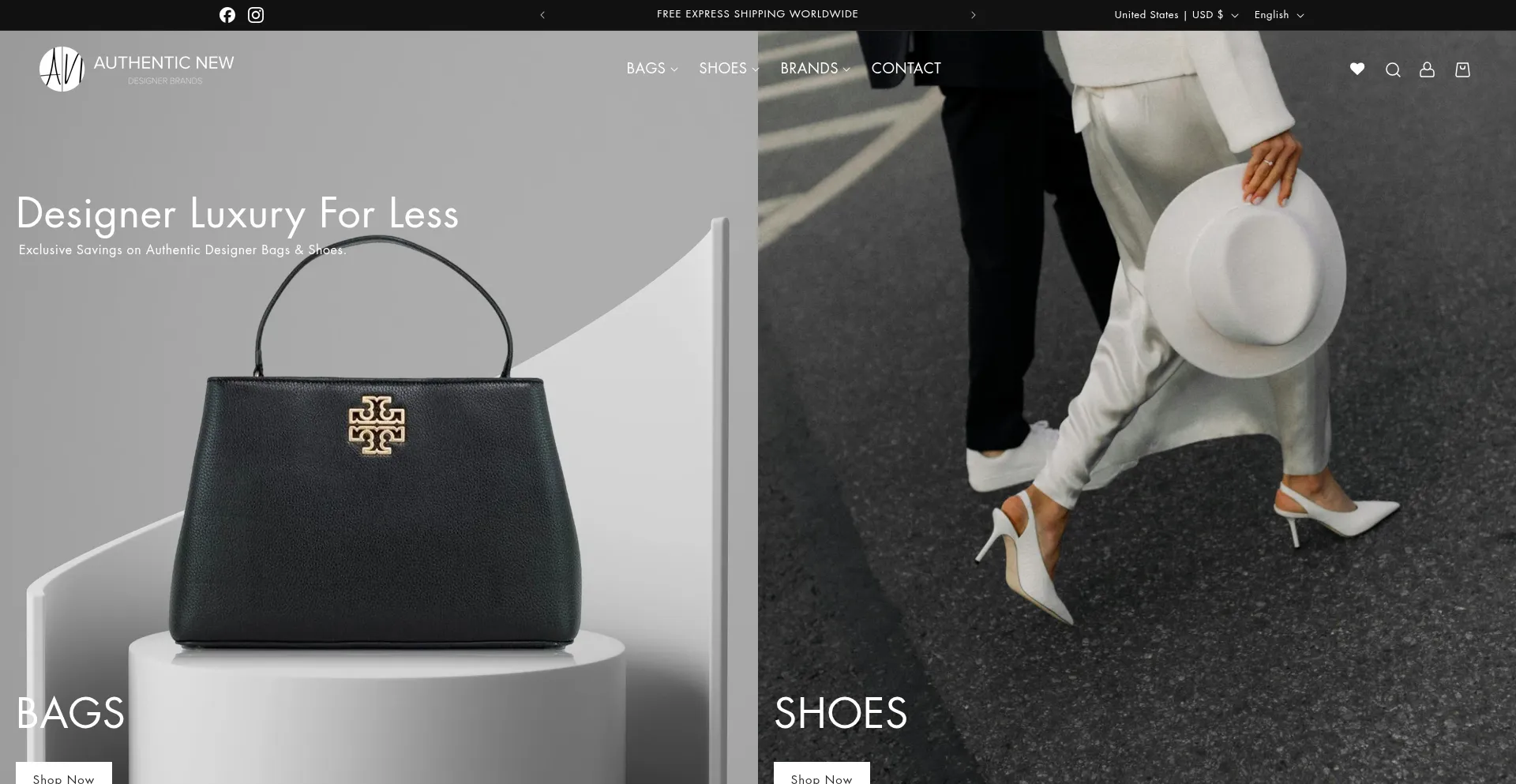 Website screenshot of Authenticnew.com