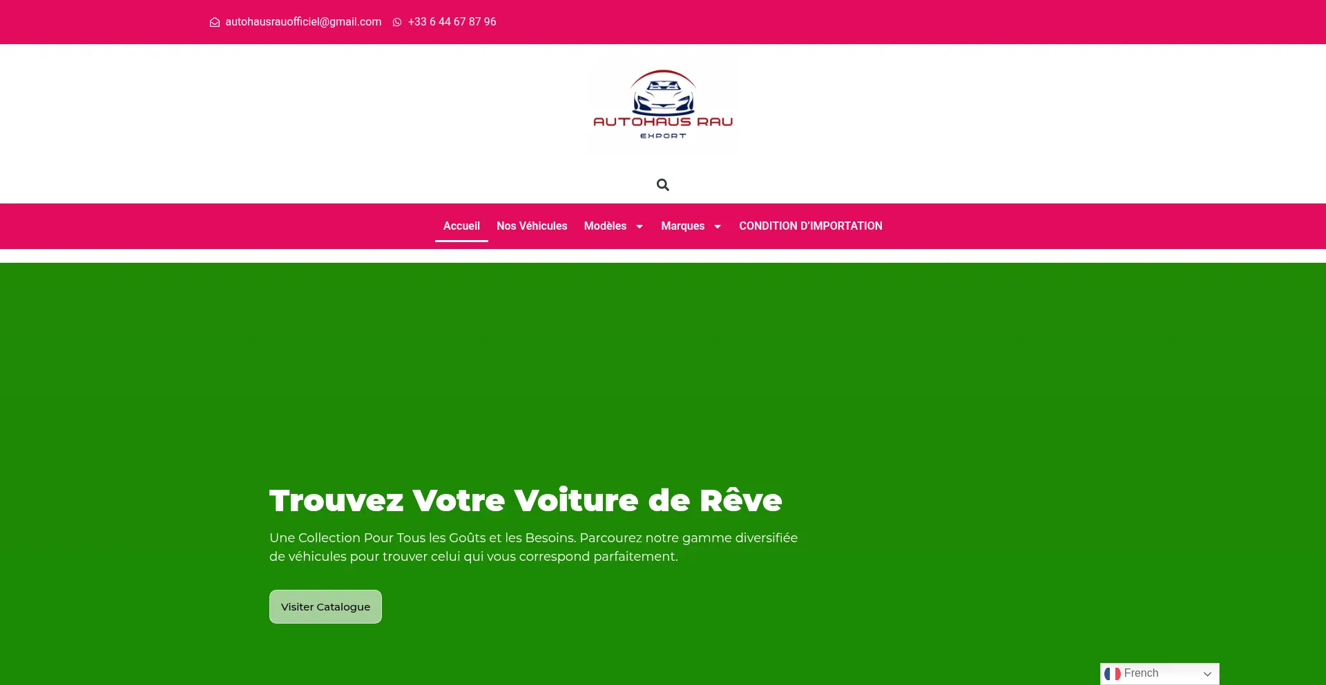 Website screenshot of Autohausrau.com