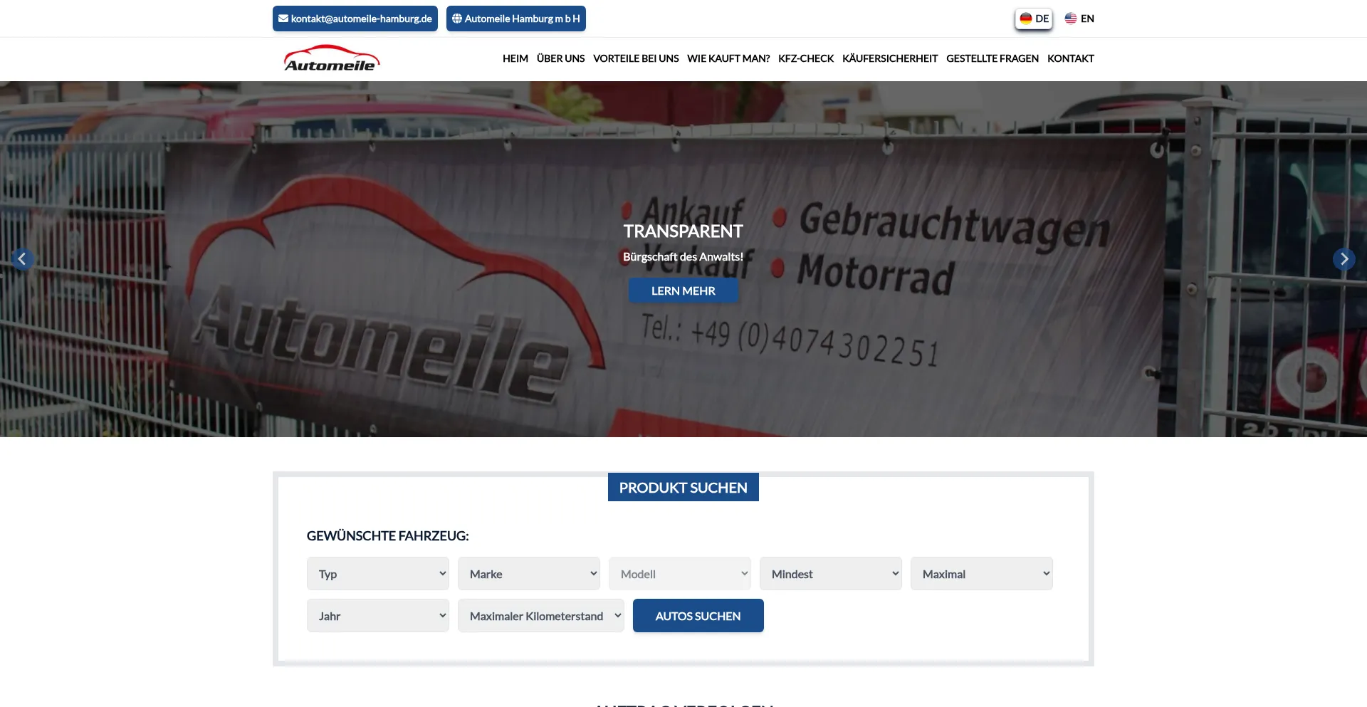 Automeile-hamburg.de é Seguro e Confiável?
