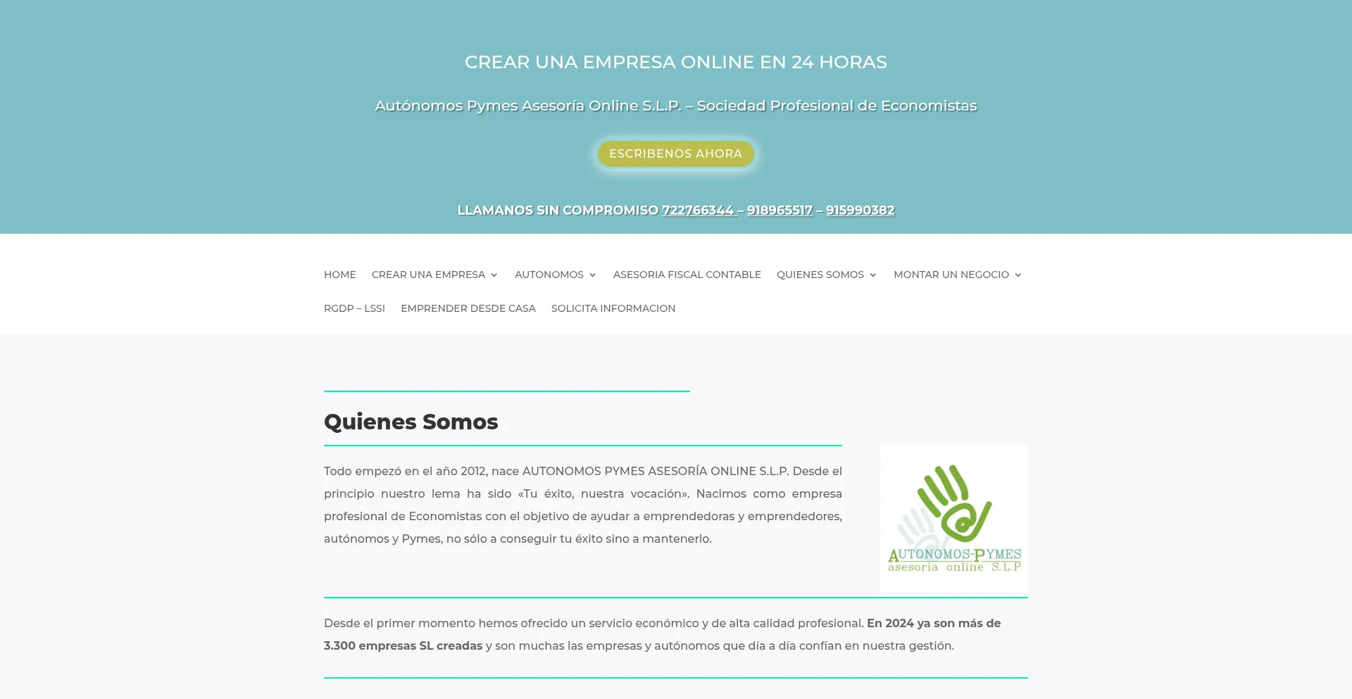 Autonomospymes.com Screenshot