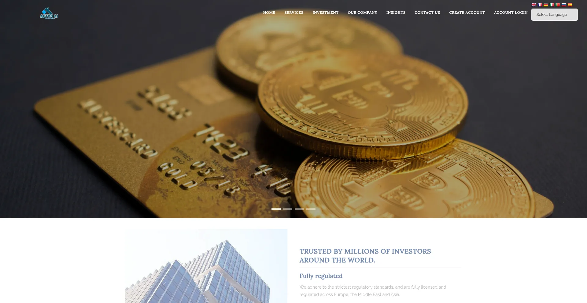 Website screenshot of Autoqaiinvestment.com
