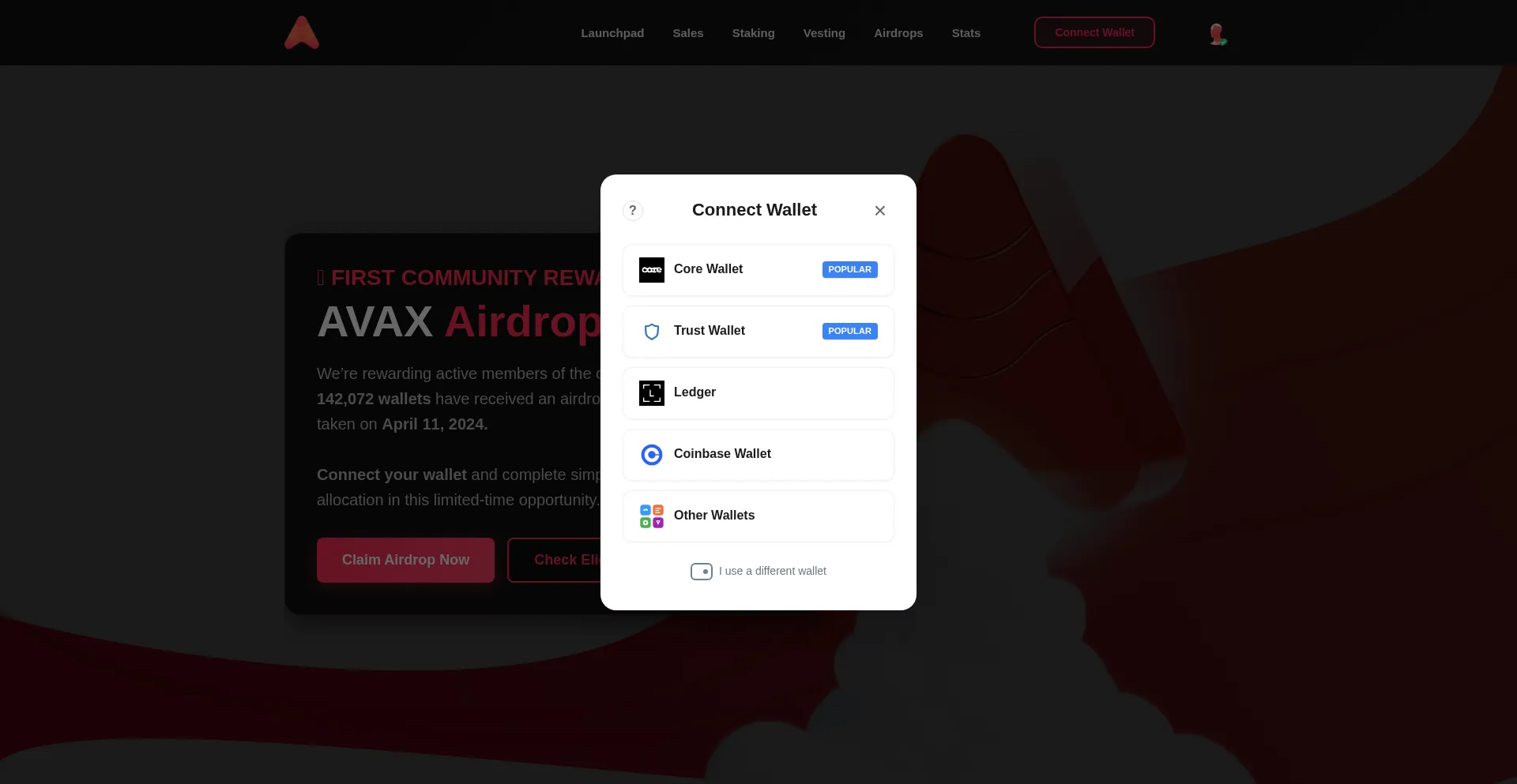 Website screenshot of Ava-claim.com