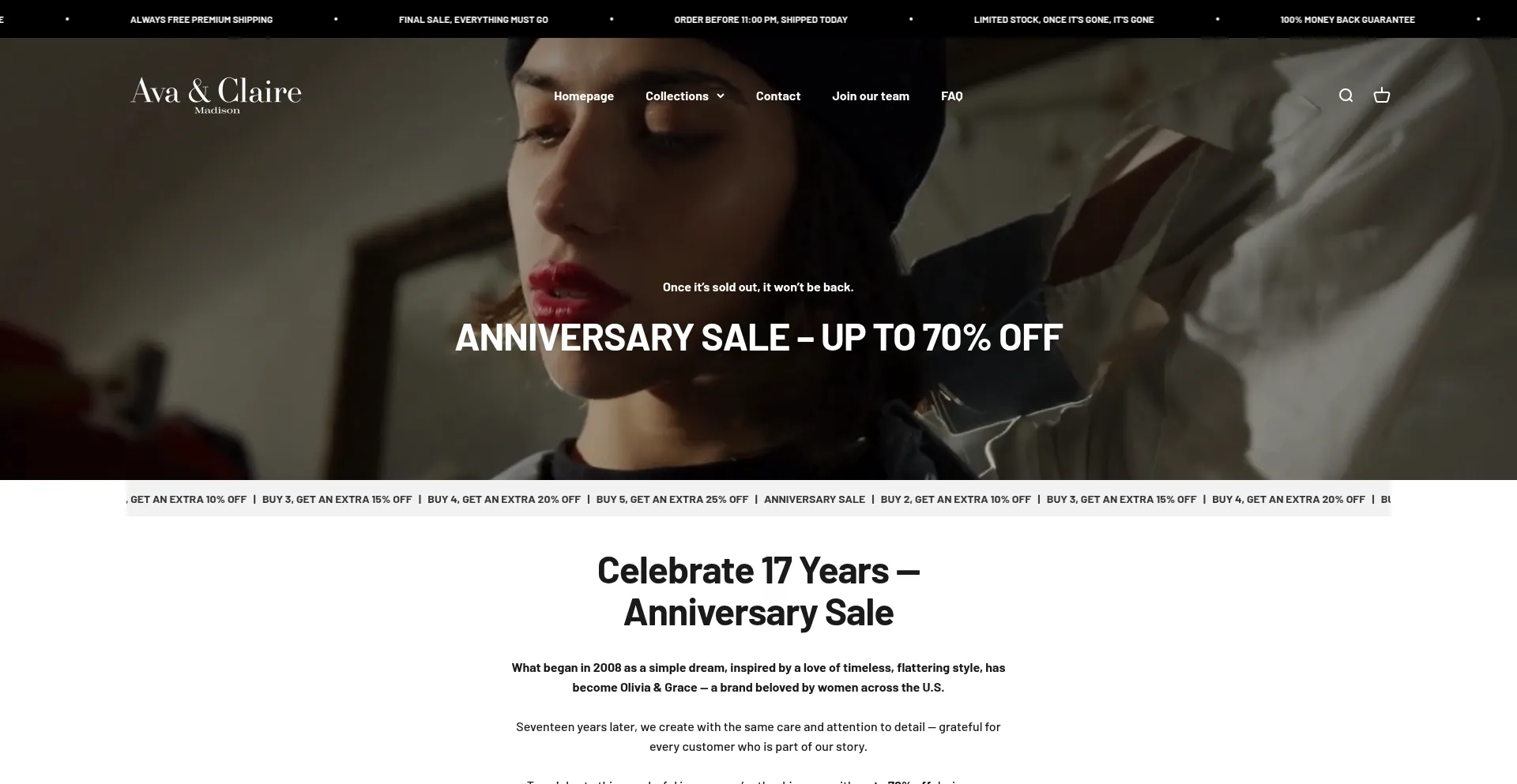 Avaclairemadison.com Screenshot