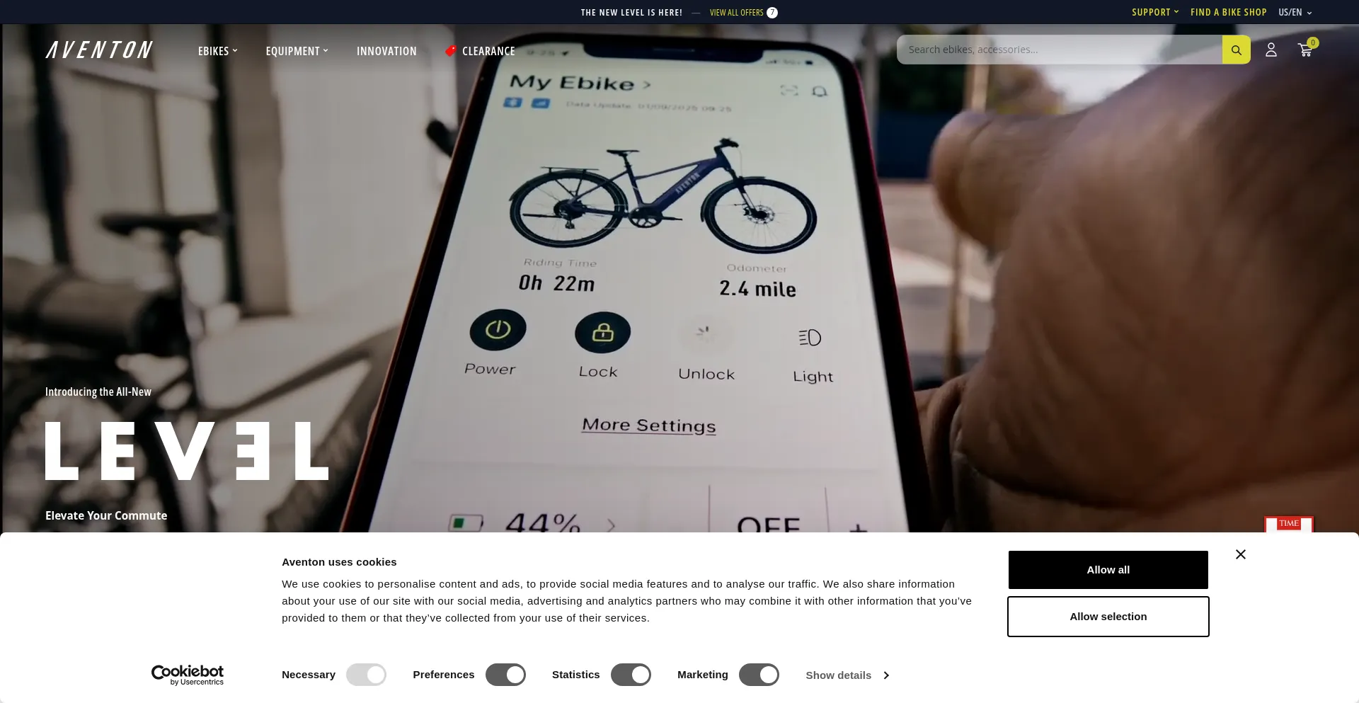 Aventon.com Screenshot