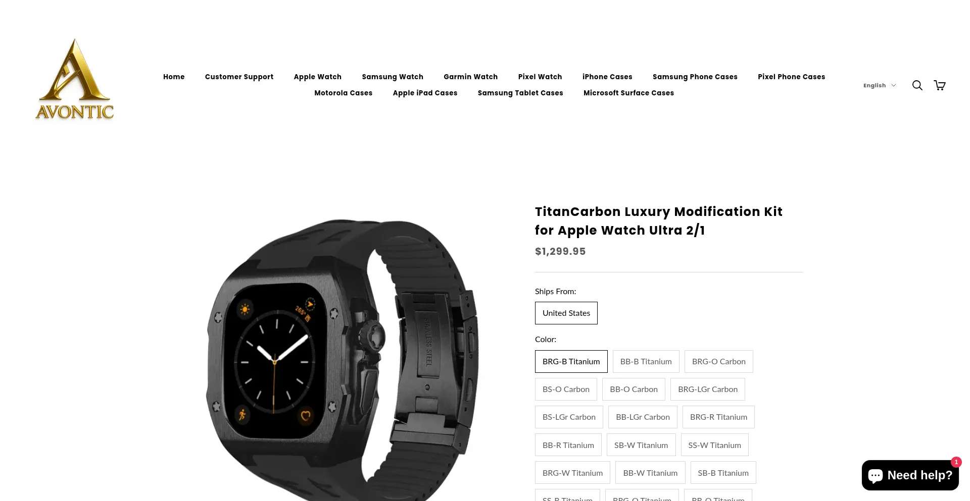 Website screenshot of Avontic.com