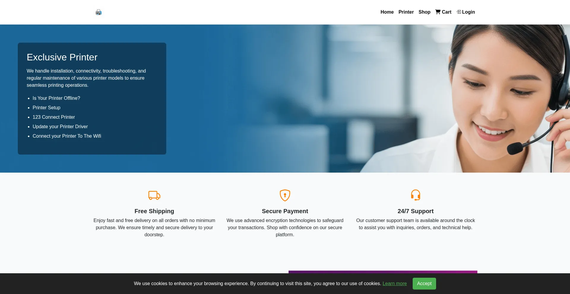 Website screenshot of Axiomprinter.com