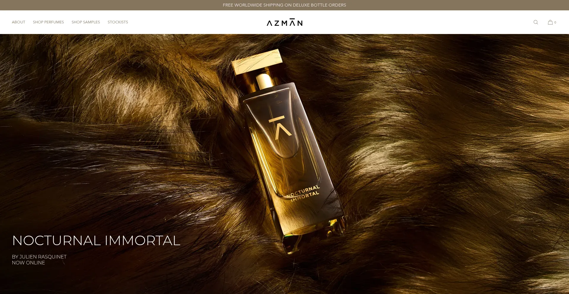 Website screenshot of Azmanperfumes.com