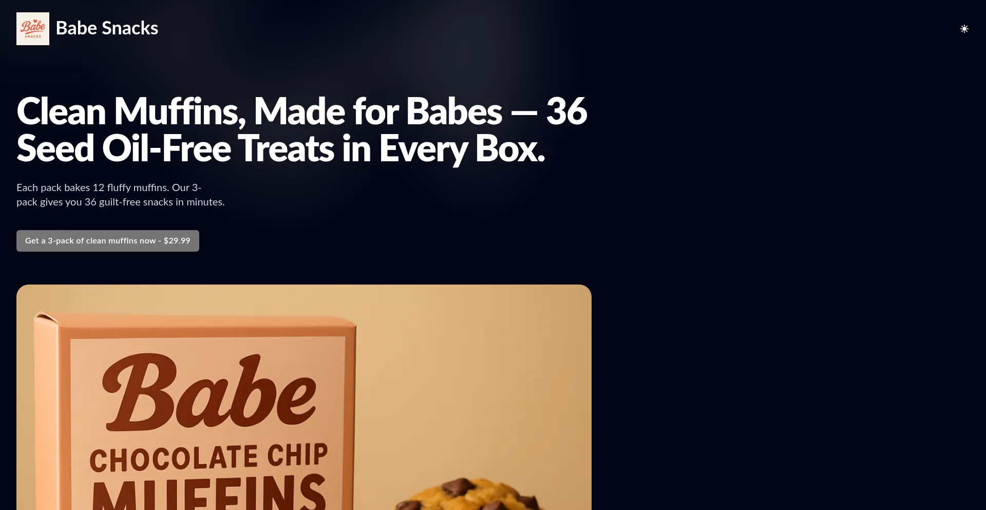 Website screenshot of Babesnacks.cc