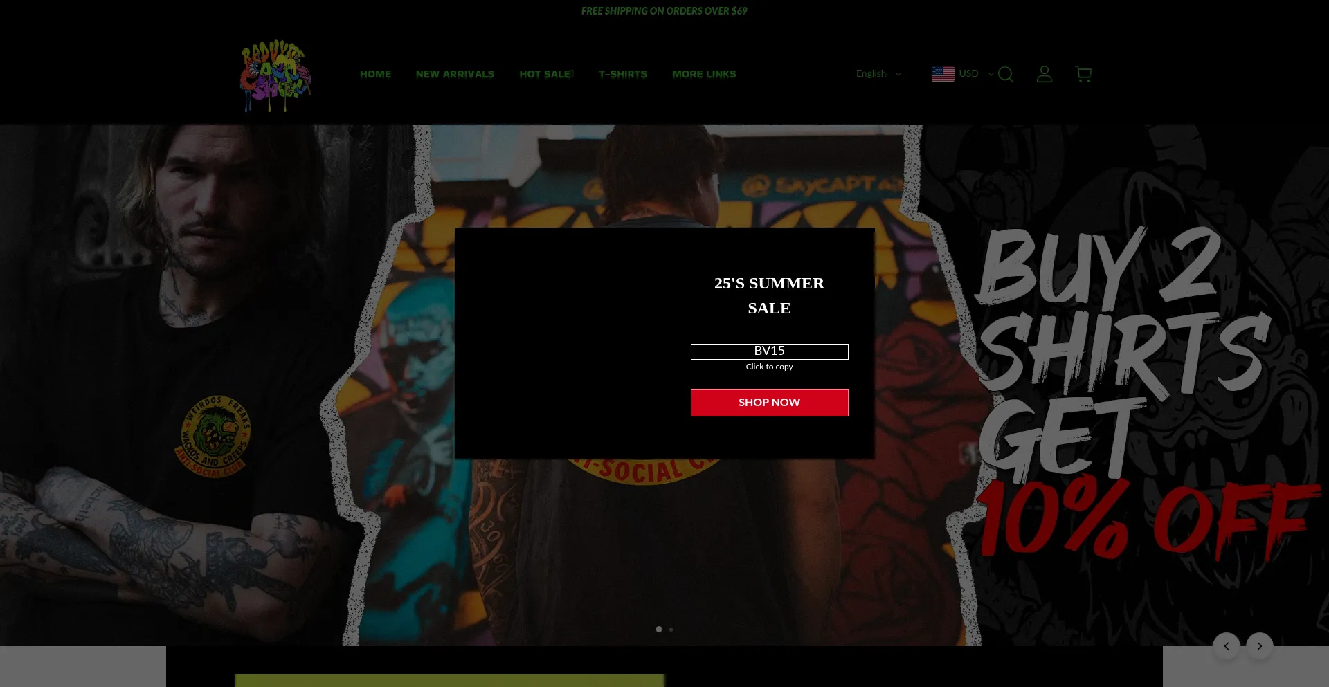Website screenshot of Badvybe.com