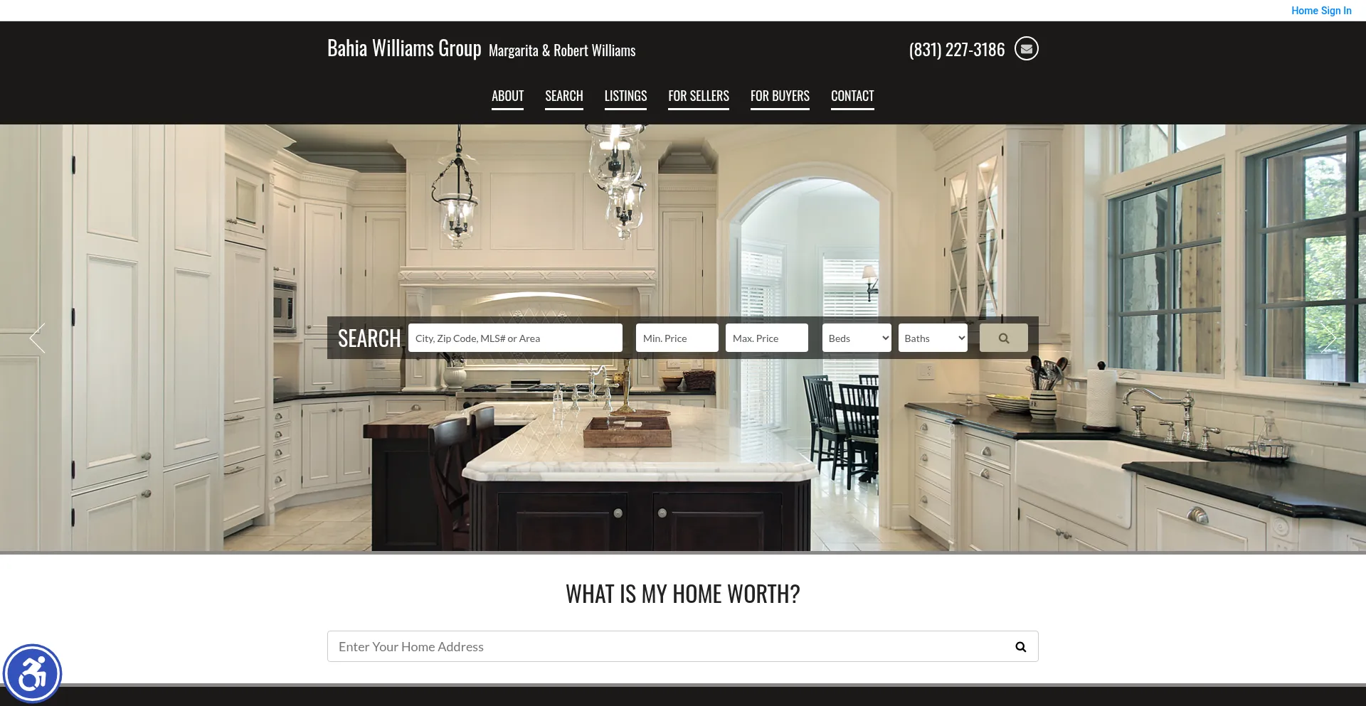 Website screenshot of Bahiawilliams.com