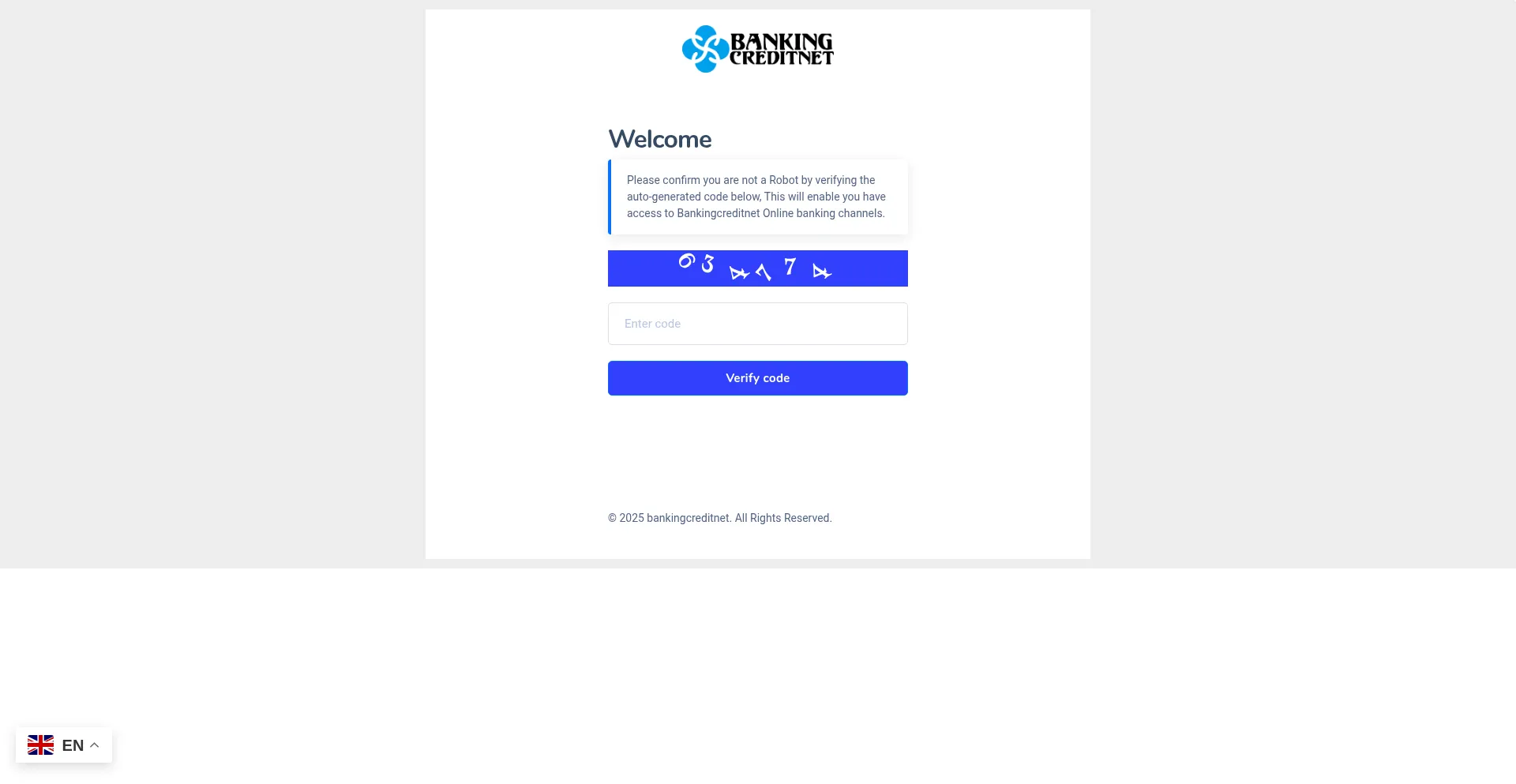 Website screenshot of Bankingcreditnet.com