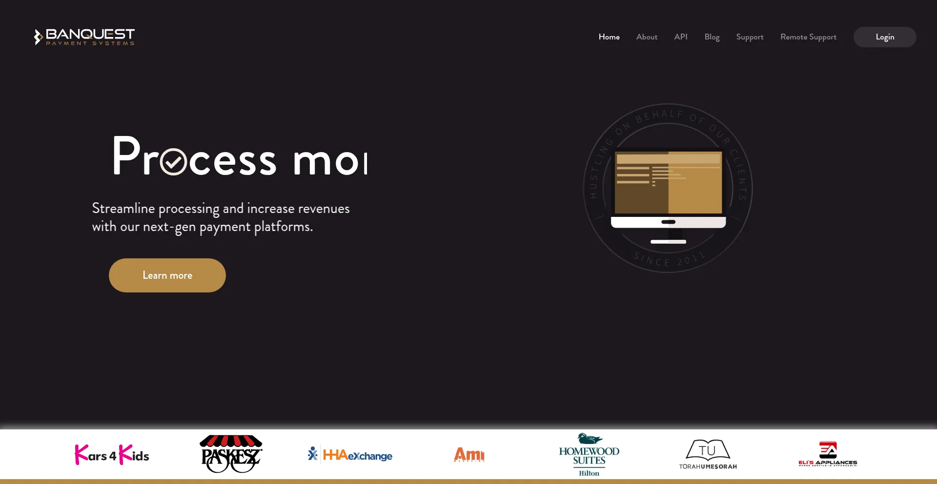 Website screenshot of Banquest.com