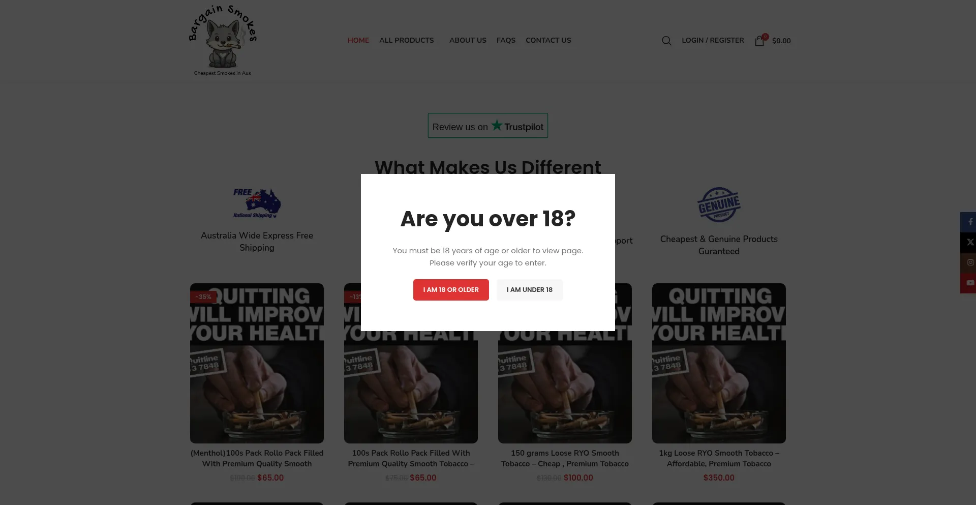 Bargainsmokesau.com é Seguro e Confiável?