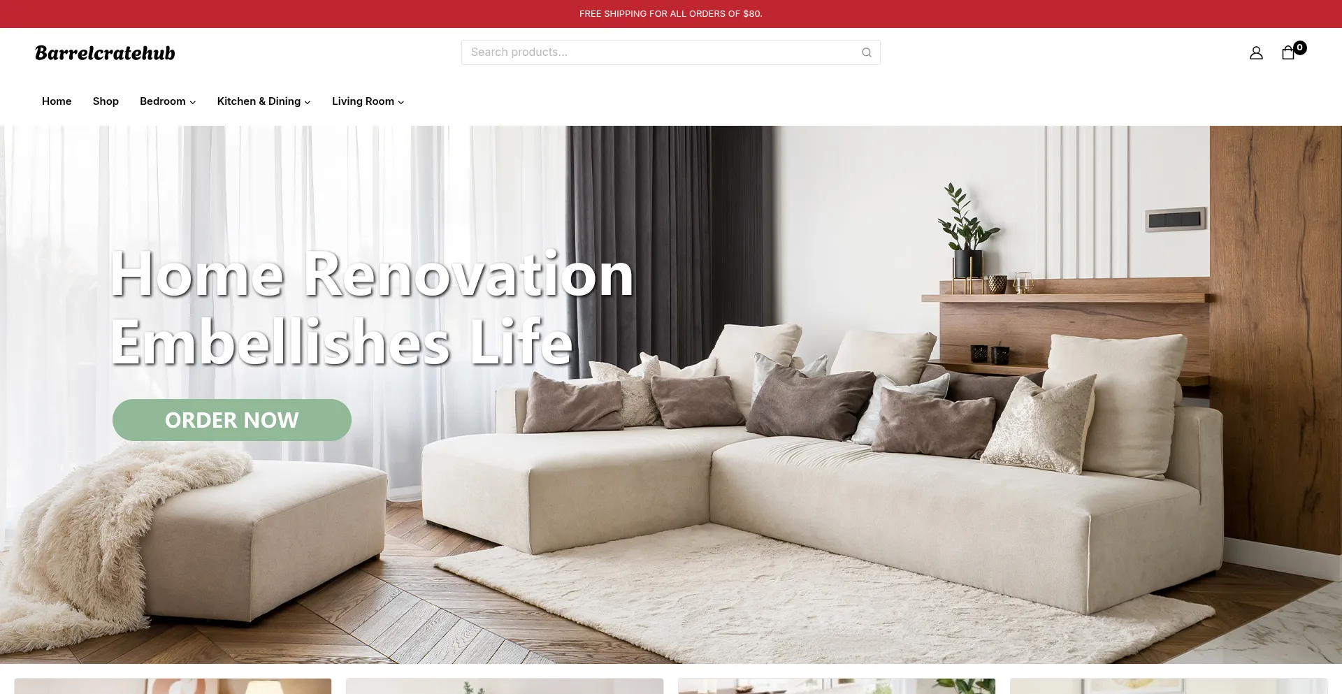 Website screenshot of Barrelcratehub.com