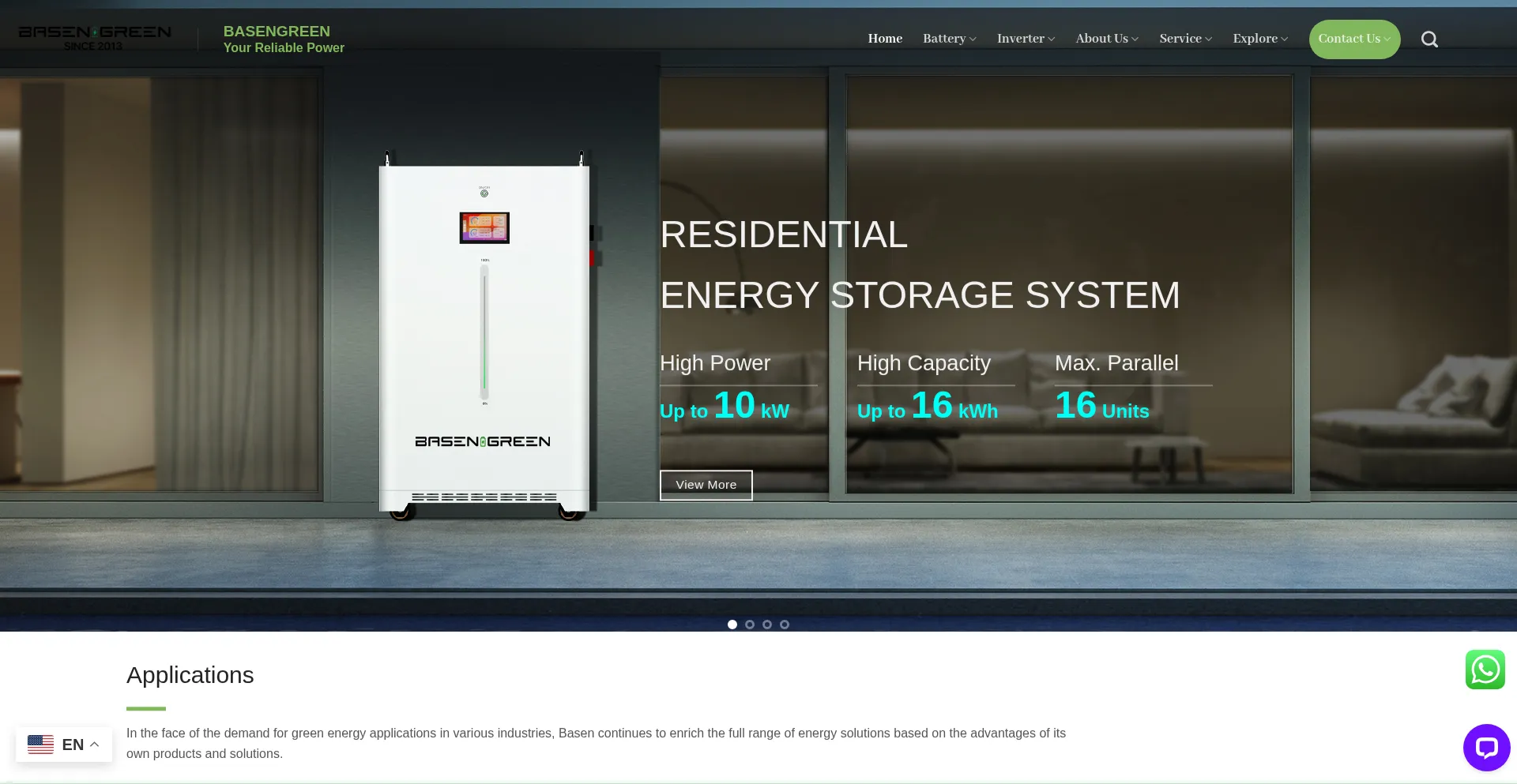 Website screenshot of Basenpower.com