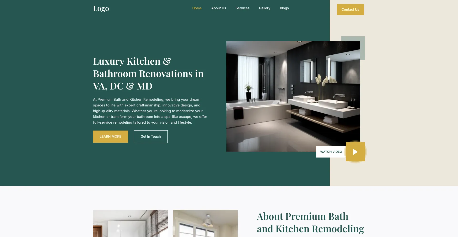 Website screenshot of Bathkitchenremodelingdmv.com