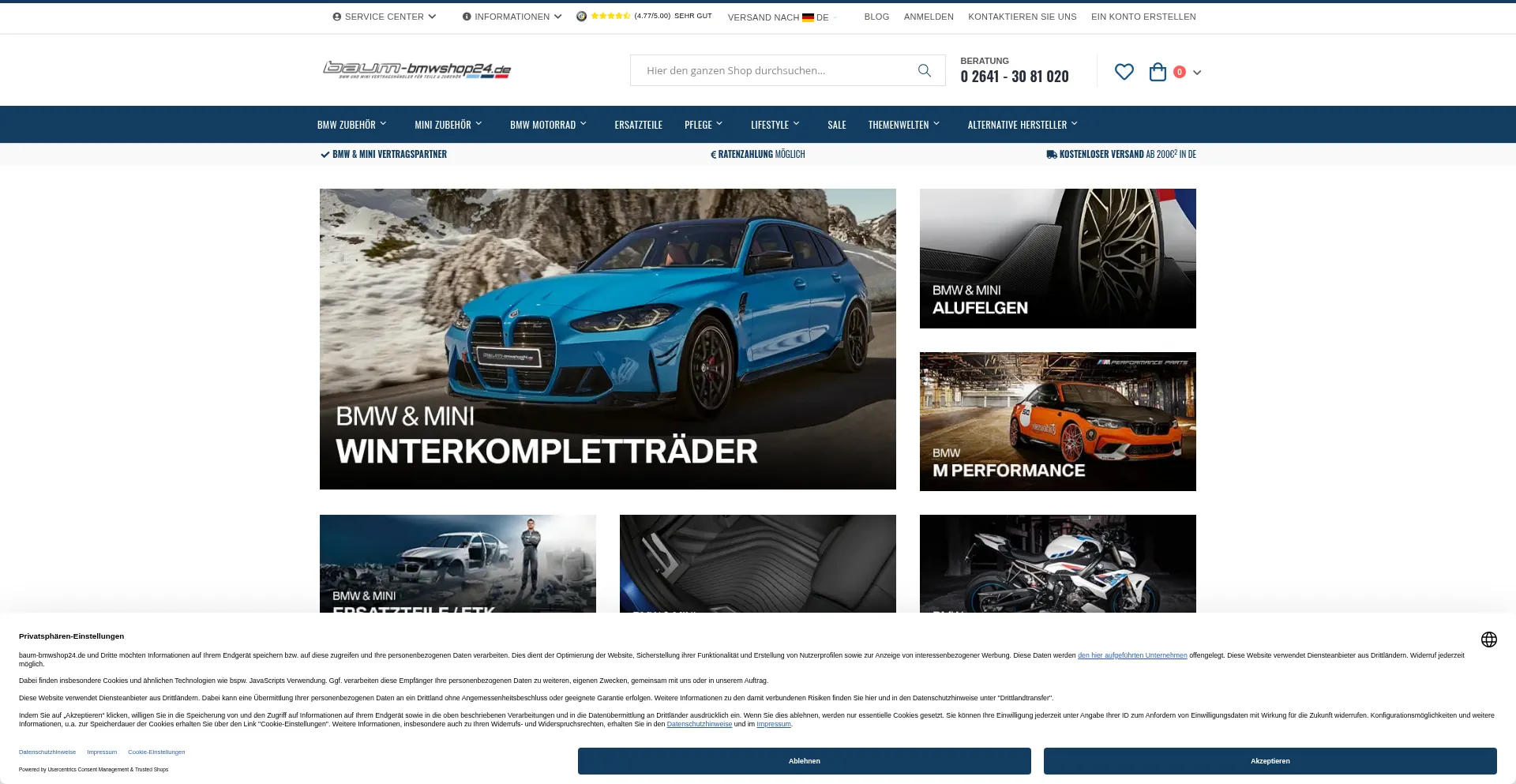 Baum-bmwshop24.de Screenshot
