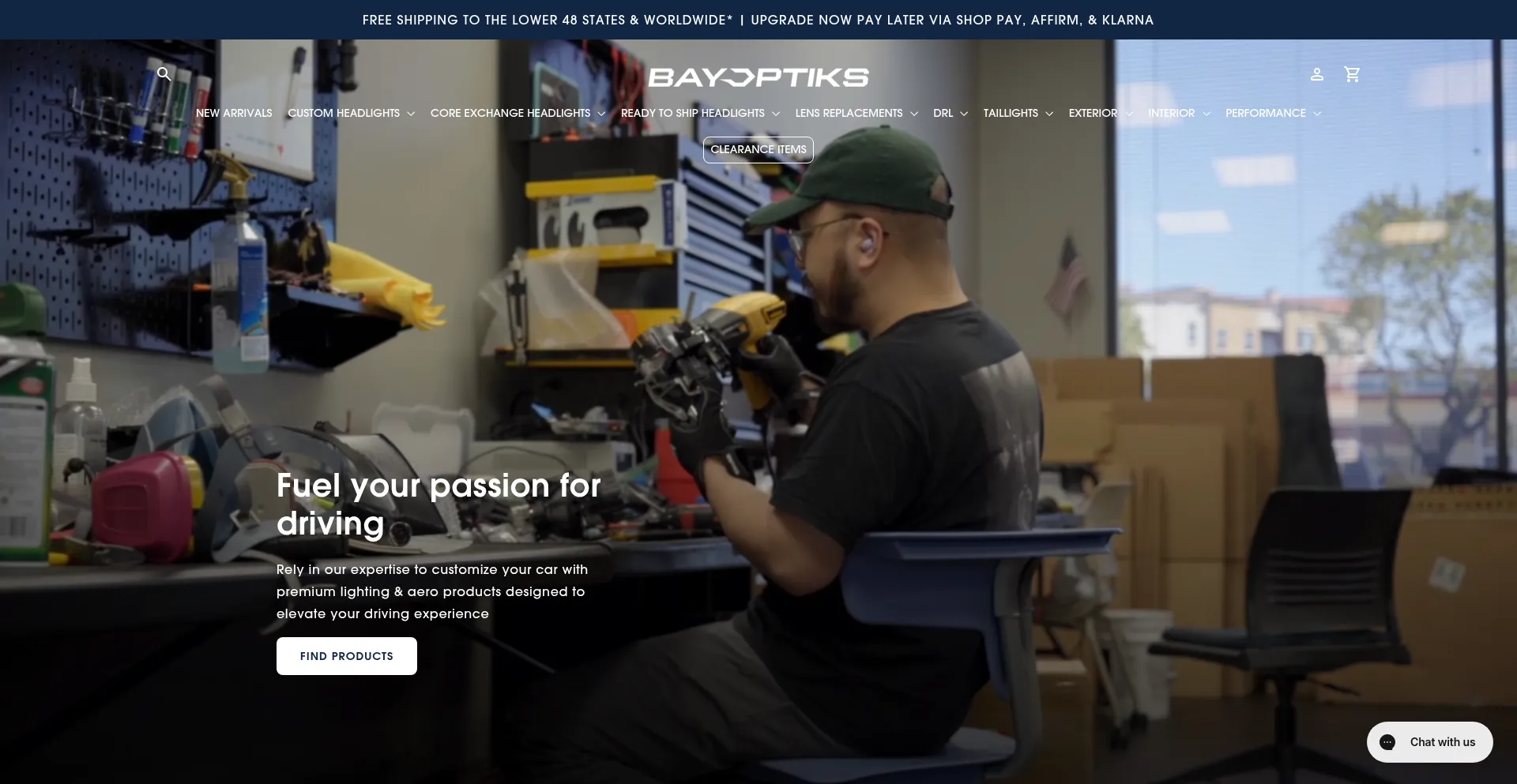 Website screenshot of Bayoptiks.com