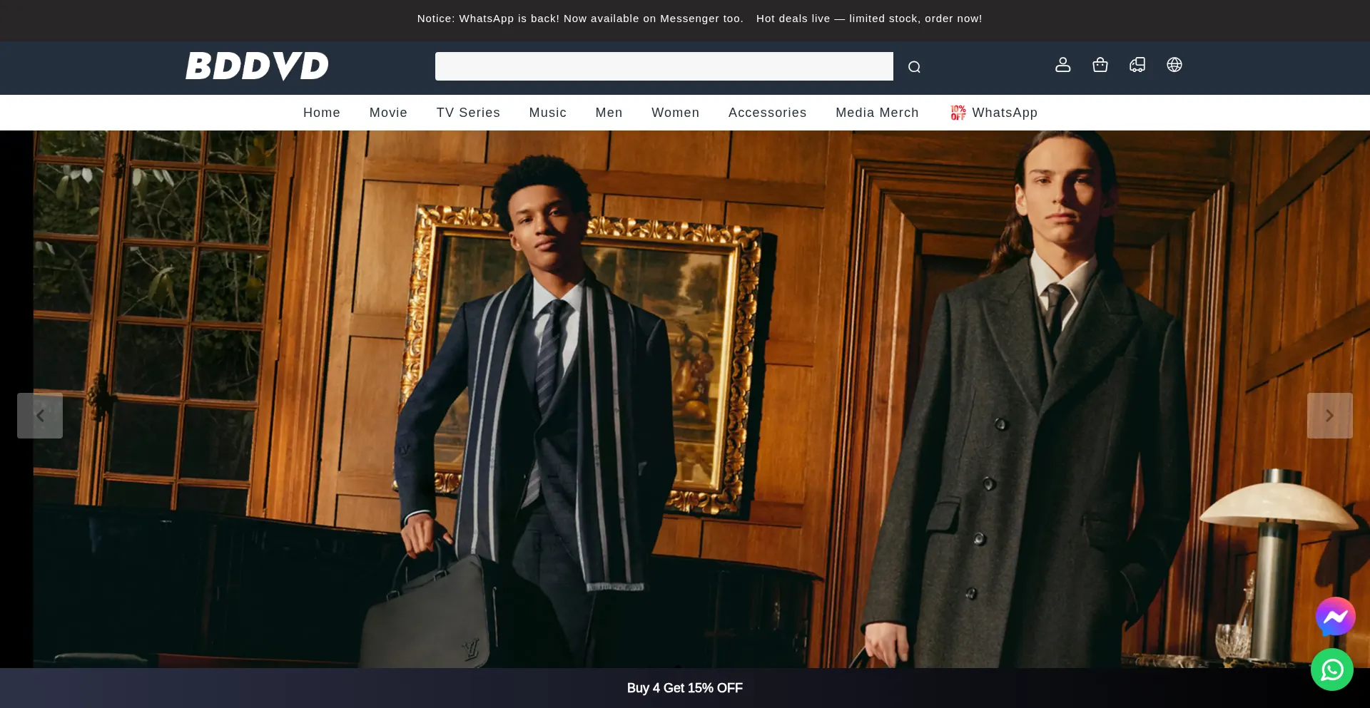 Website screenshot of Bddvdx.com