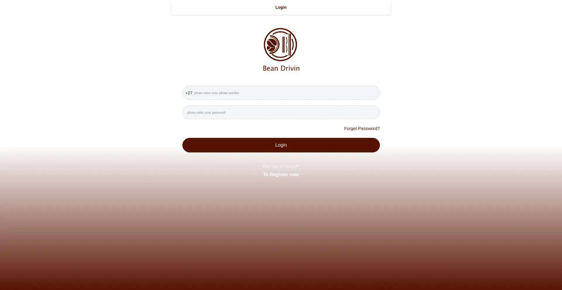 Website screenshot of Beandrivin.com