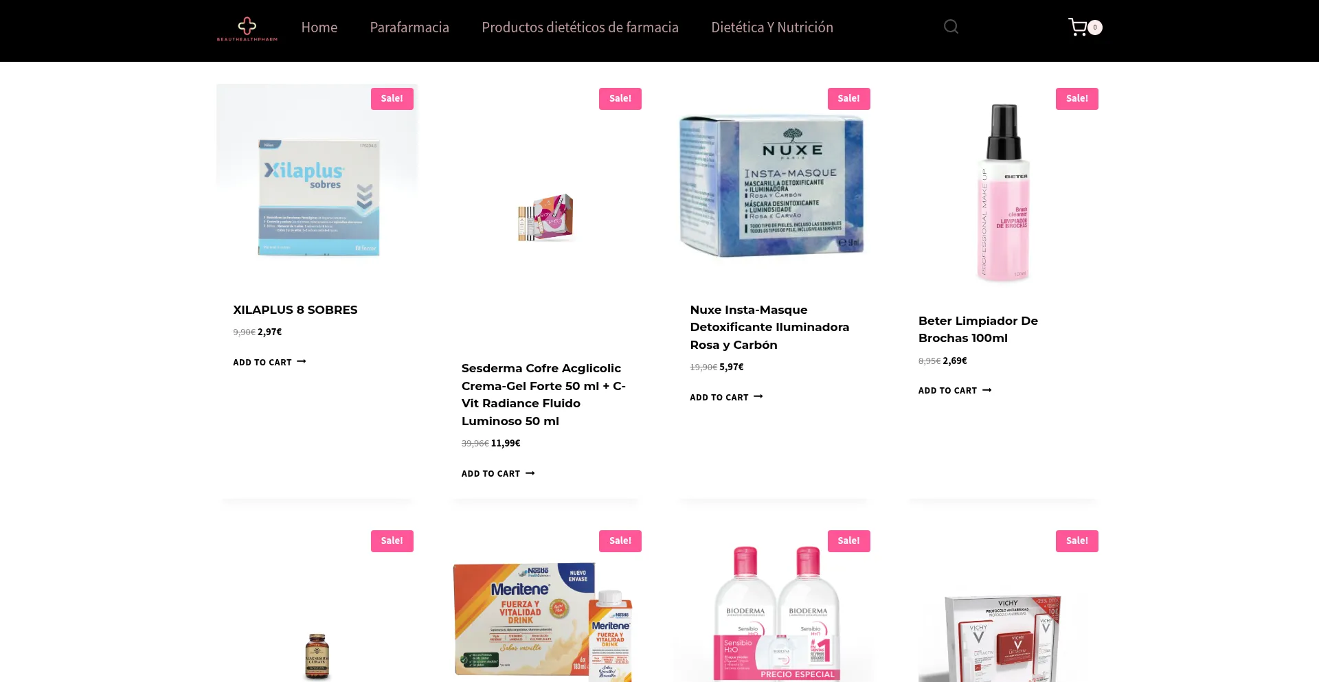 Website screenshot of Beauthealthpharm.com