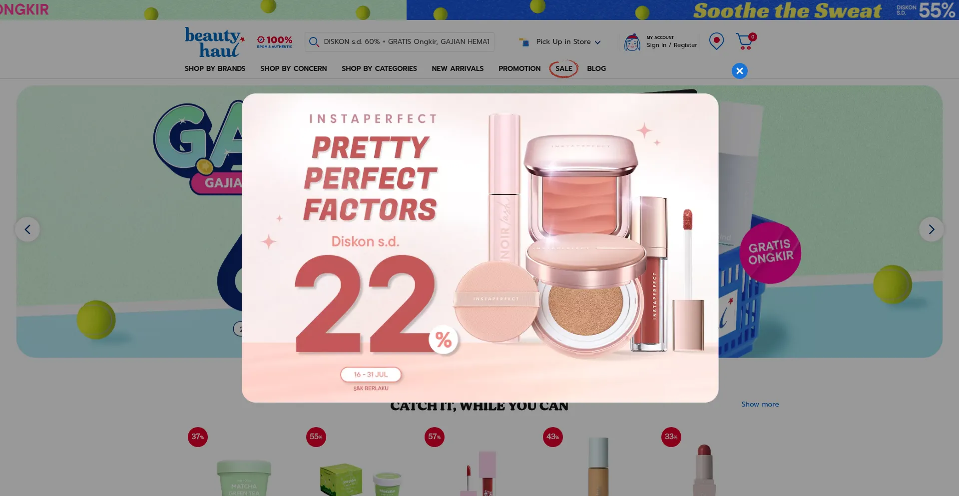Website screenshot of Beautyhaul.com