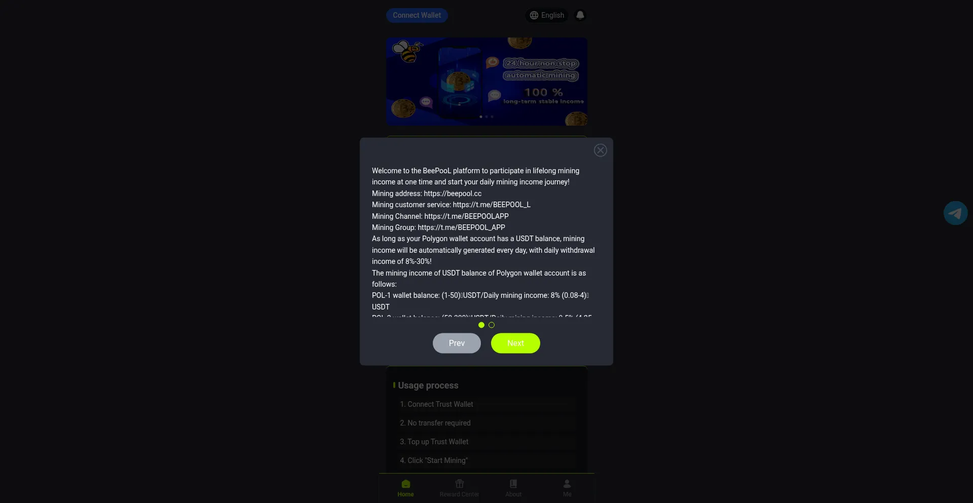 Website screenshot of Bee-pool.net