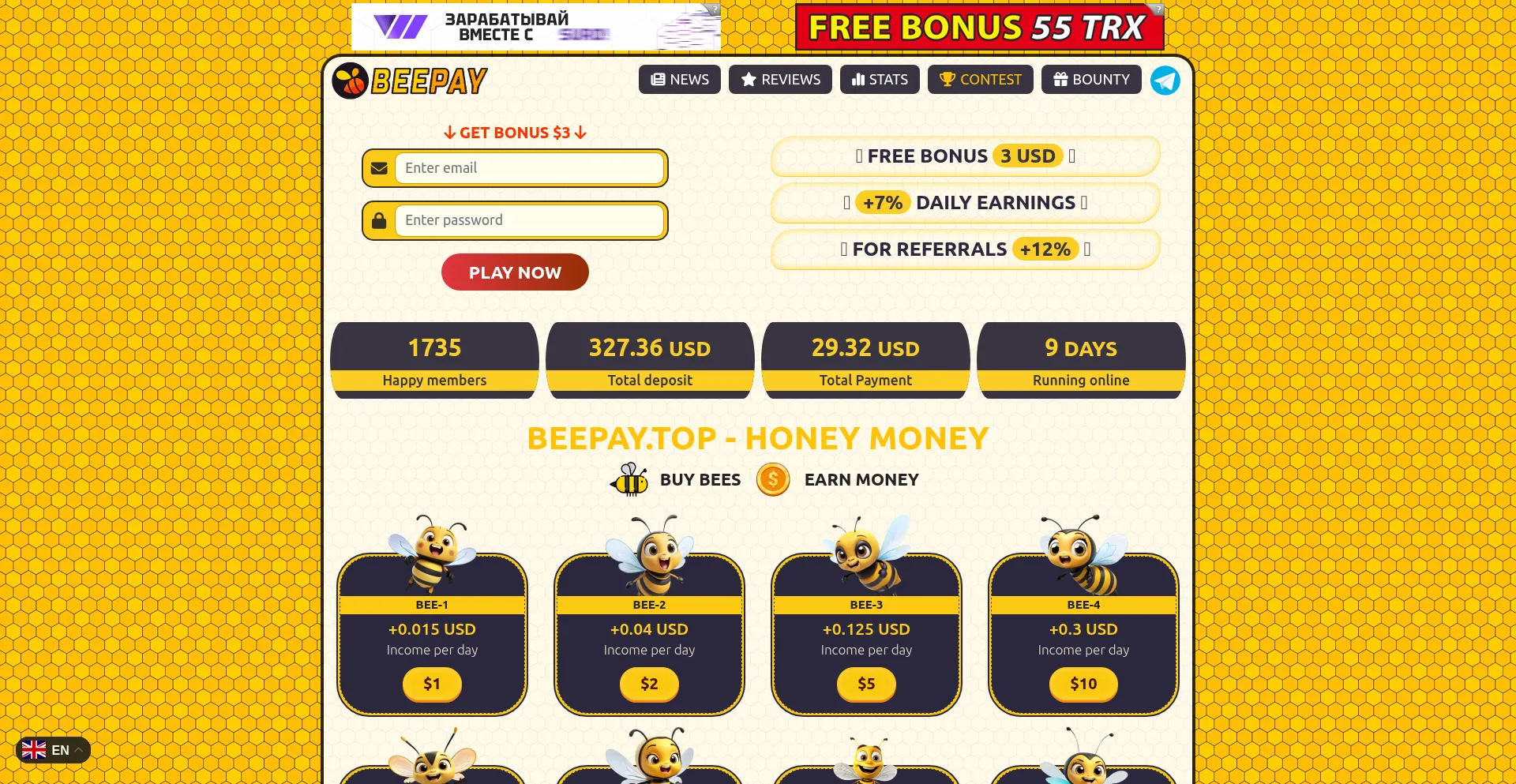 Website screenshot of Beepay.top