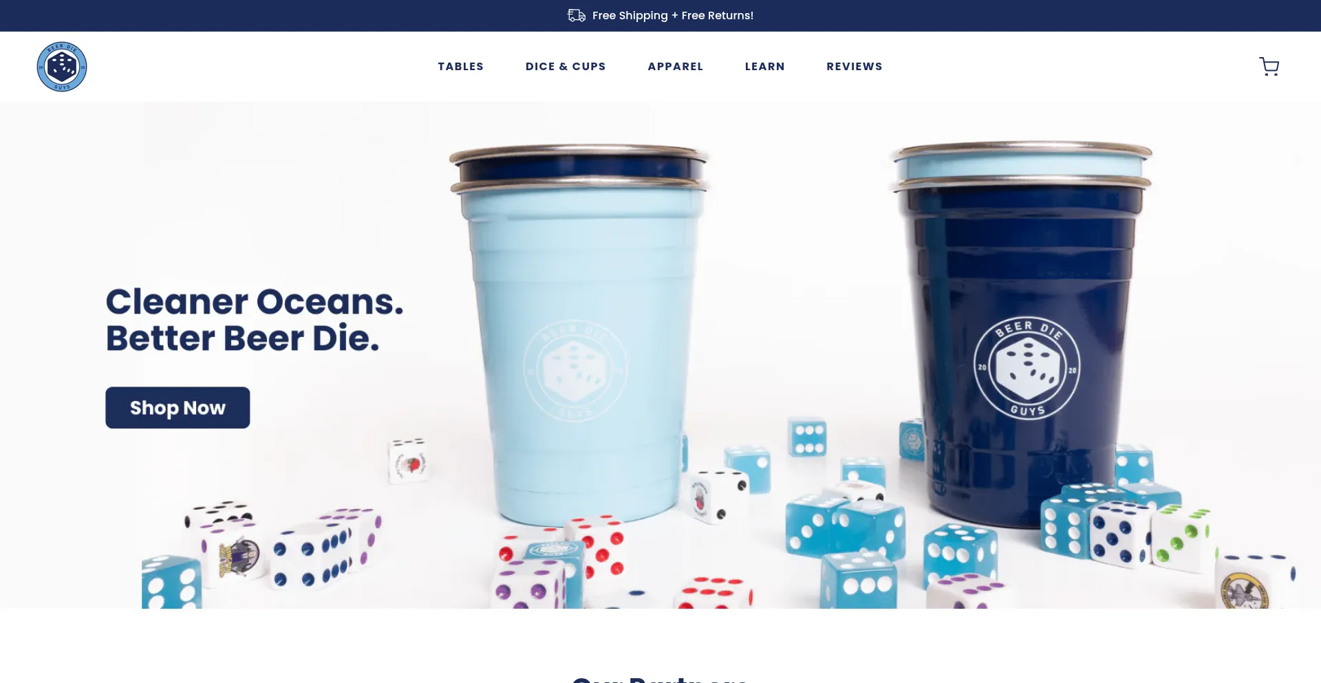 Website screenshot of Beerdieguys.com
