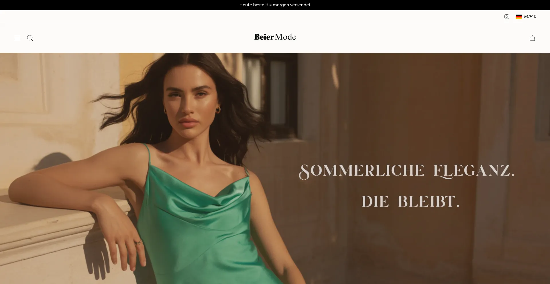 Website screenshot of Beiermode.de