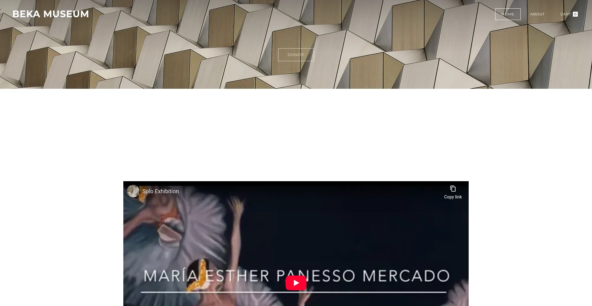 Website screenshot of Bekamuseum.org