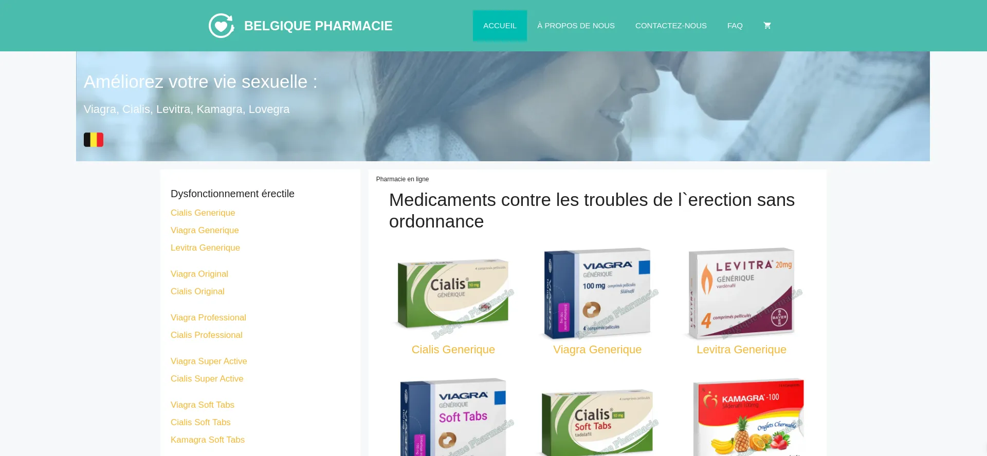 Website screenshot of Belgiquepharmacie.com