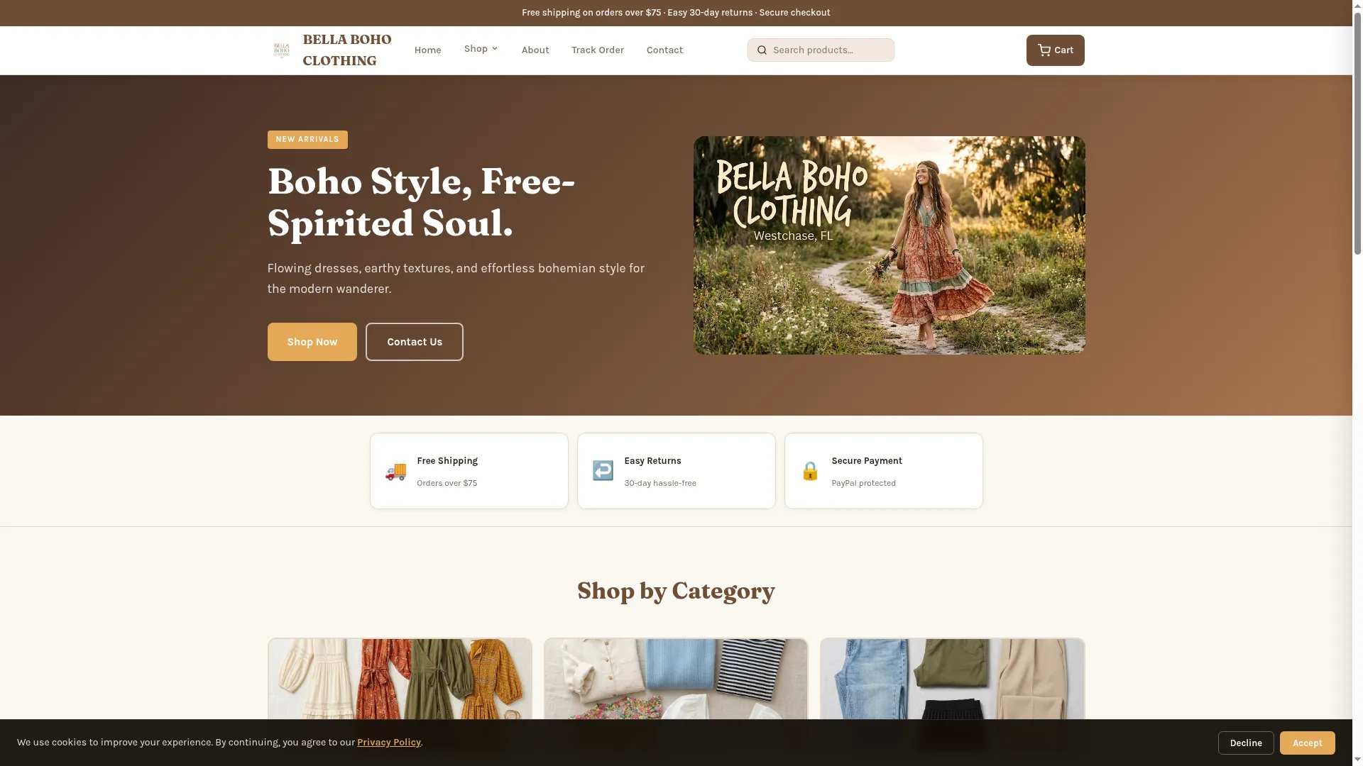 Bellabohoclothing.us