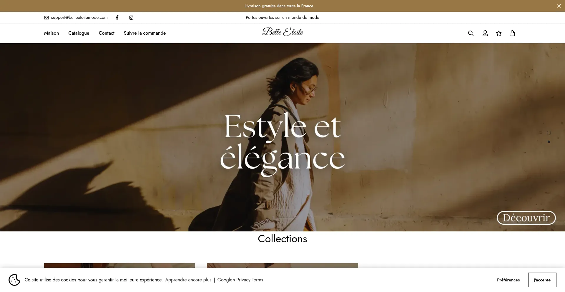 Website screenshot of Belleetoilemode.com