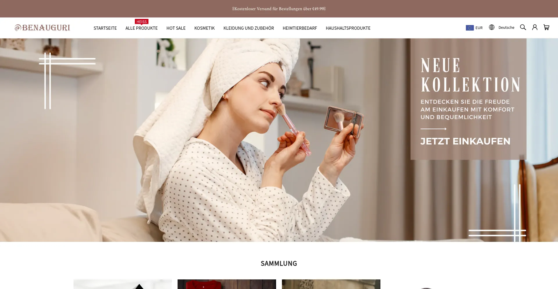 Website screenshot of Benauguri.com