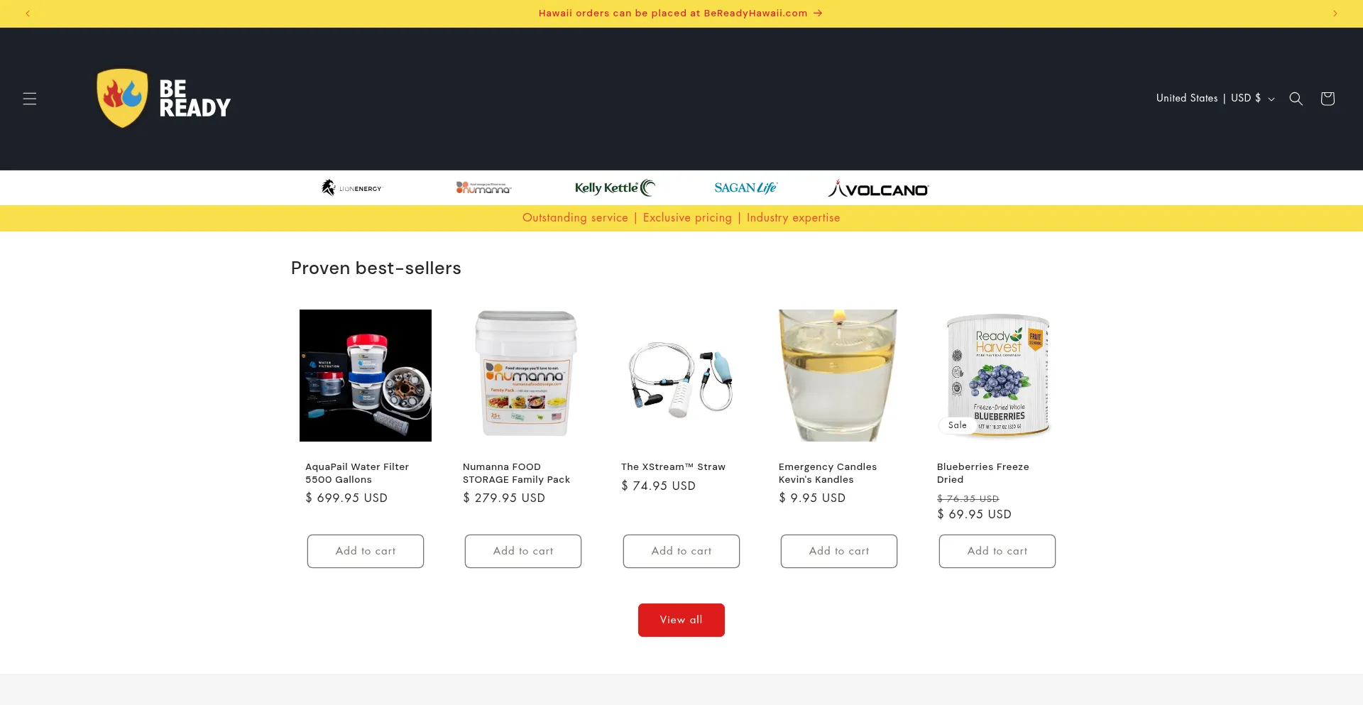 Website screenshot of Bereadyinc.com