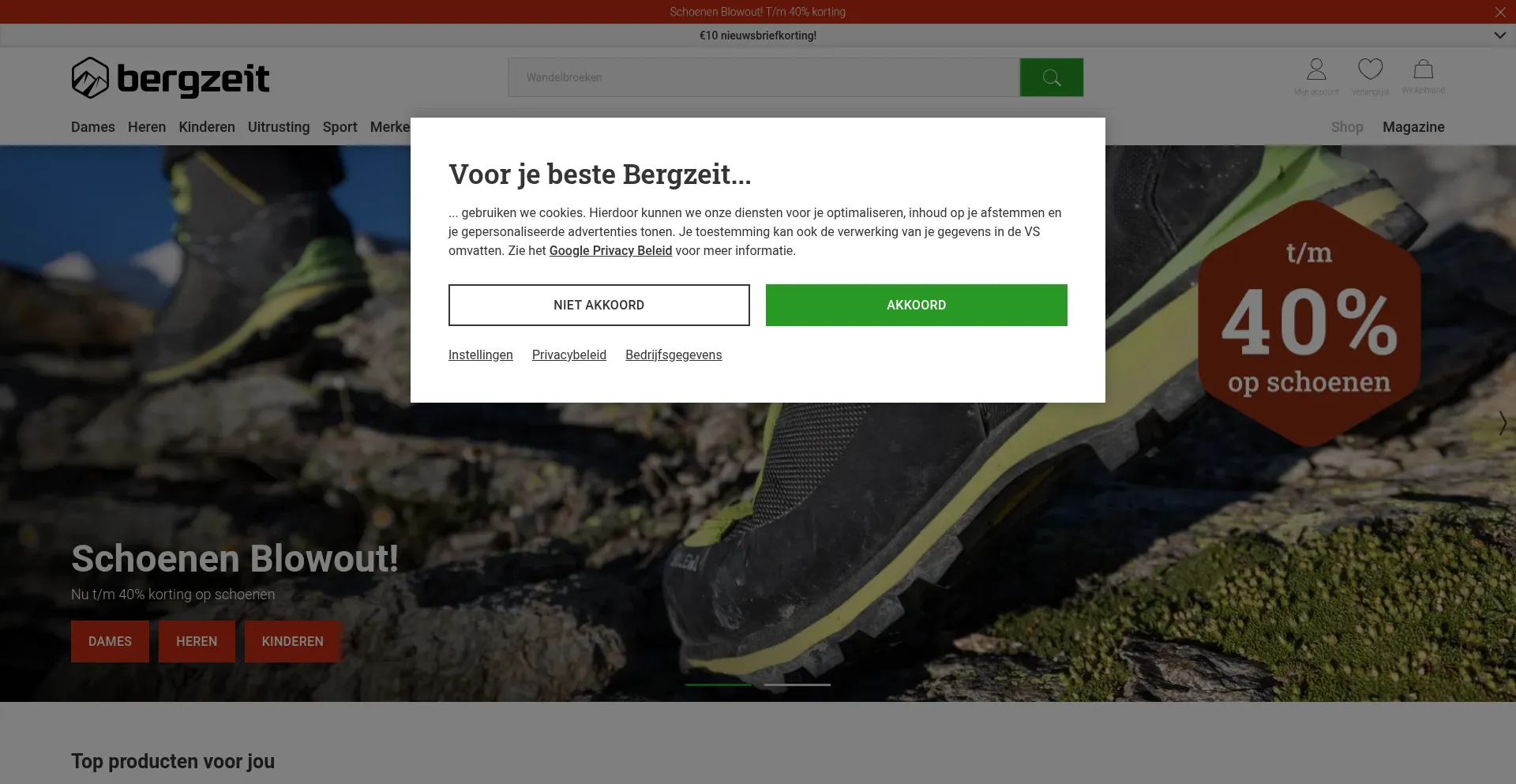 Bergzeit.nl Screenshot