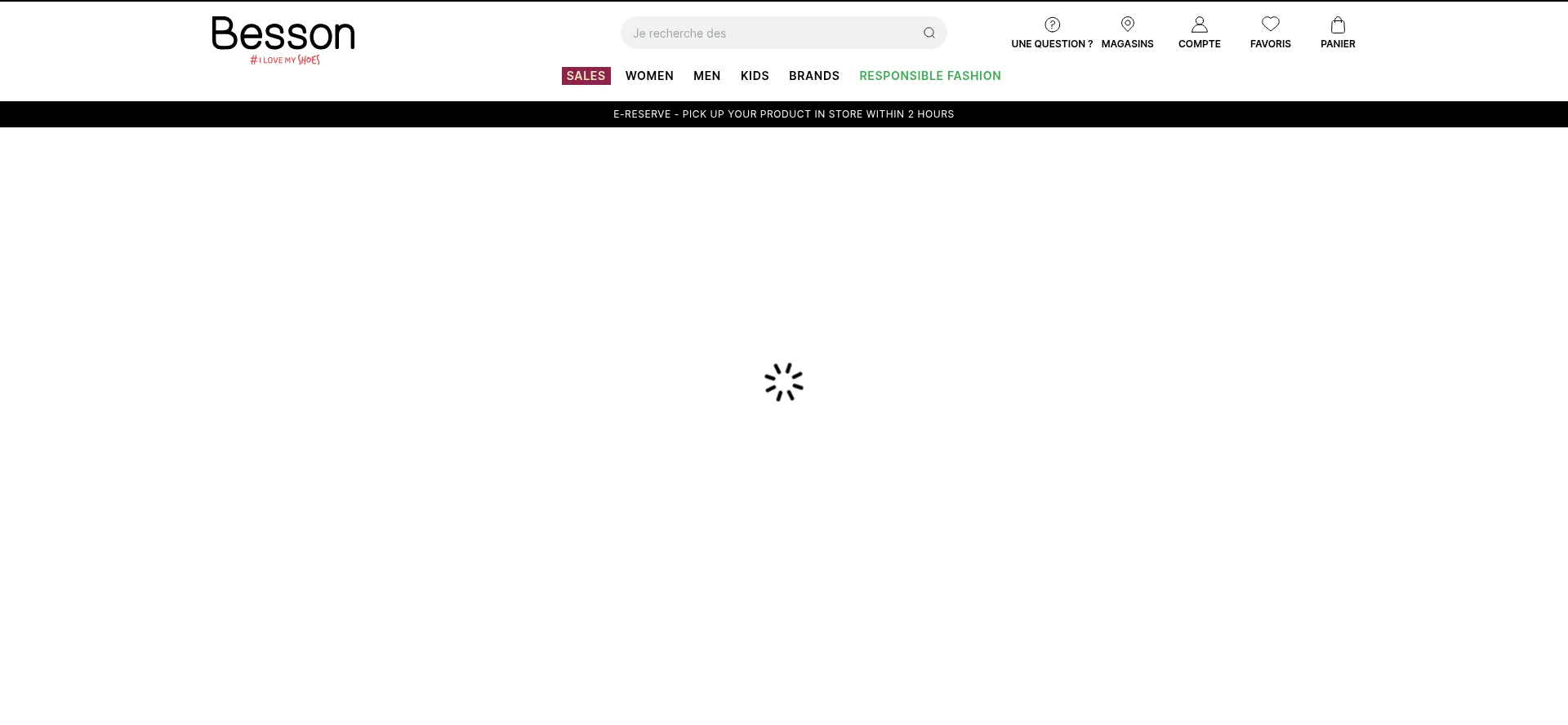 Website screenshot of Besson-shoes.com