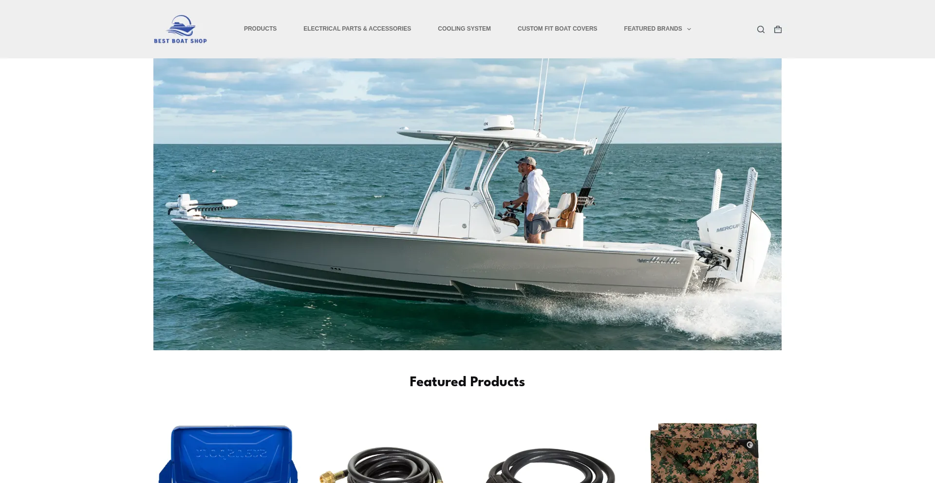 Website screenshot of Bestboatshop.com