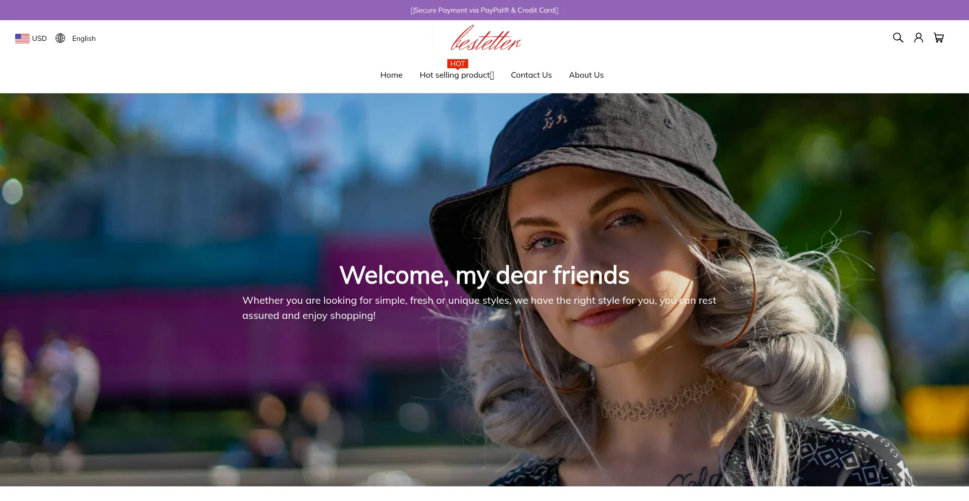 Website screenshot of Bestetter.com