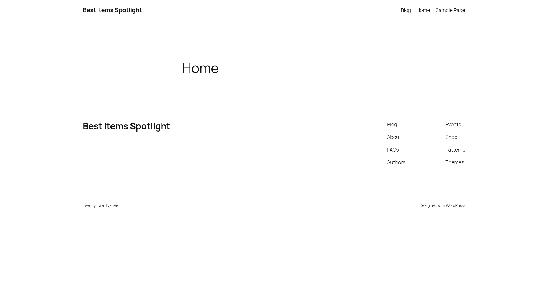 Website screenshot of Bestitemsspotlight.shop